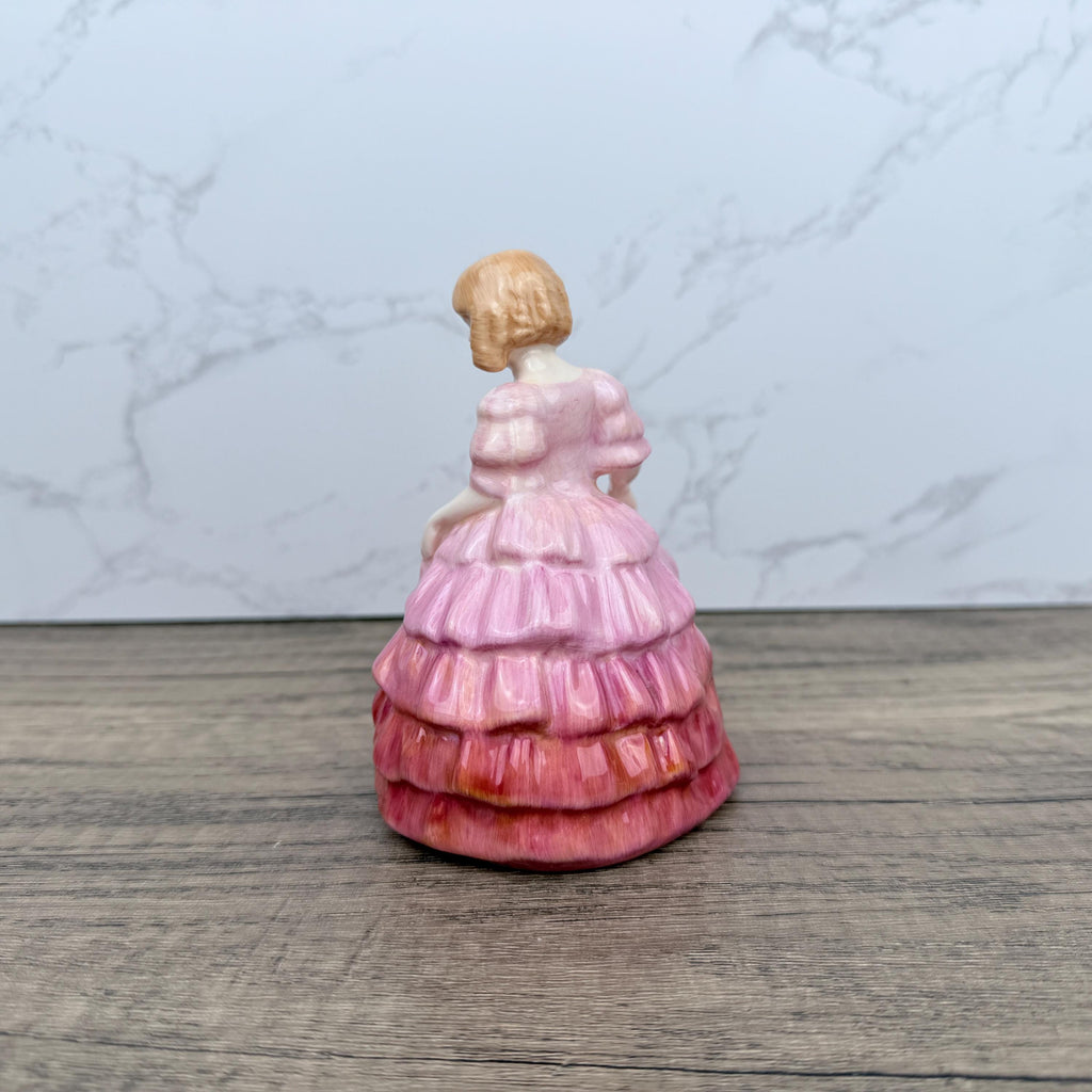ROYAL DOULTON Rose 1368 Girl in a Pink Dress POTTED by Doulton Vintage Figurine