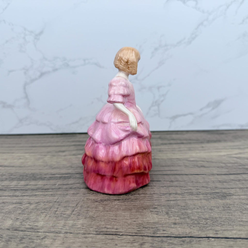 ROYAL DOULTON Rose 1368 Girl in a Pink Dress POTTED by Doulton Vintage Figurine