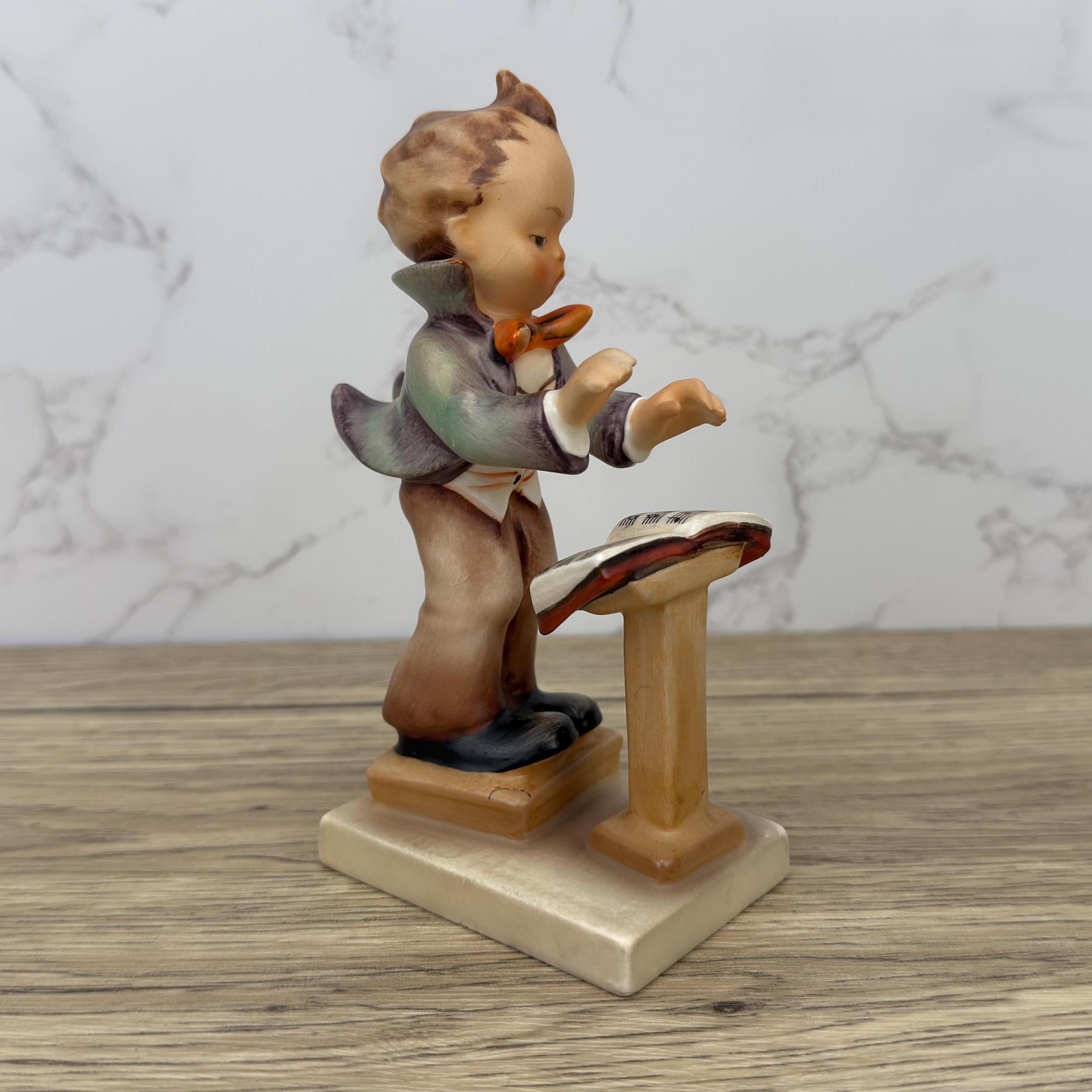 Vintage Goebel Hummel Band Leader Figurine, Western Germany Ceramic, #129