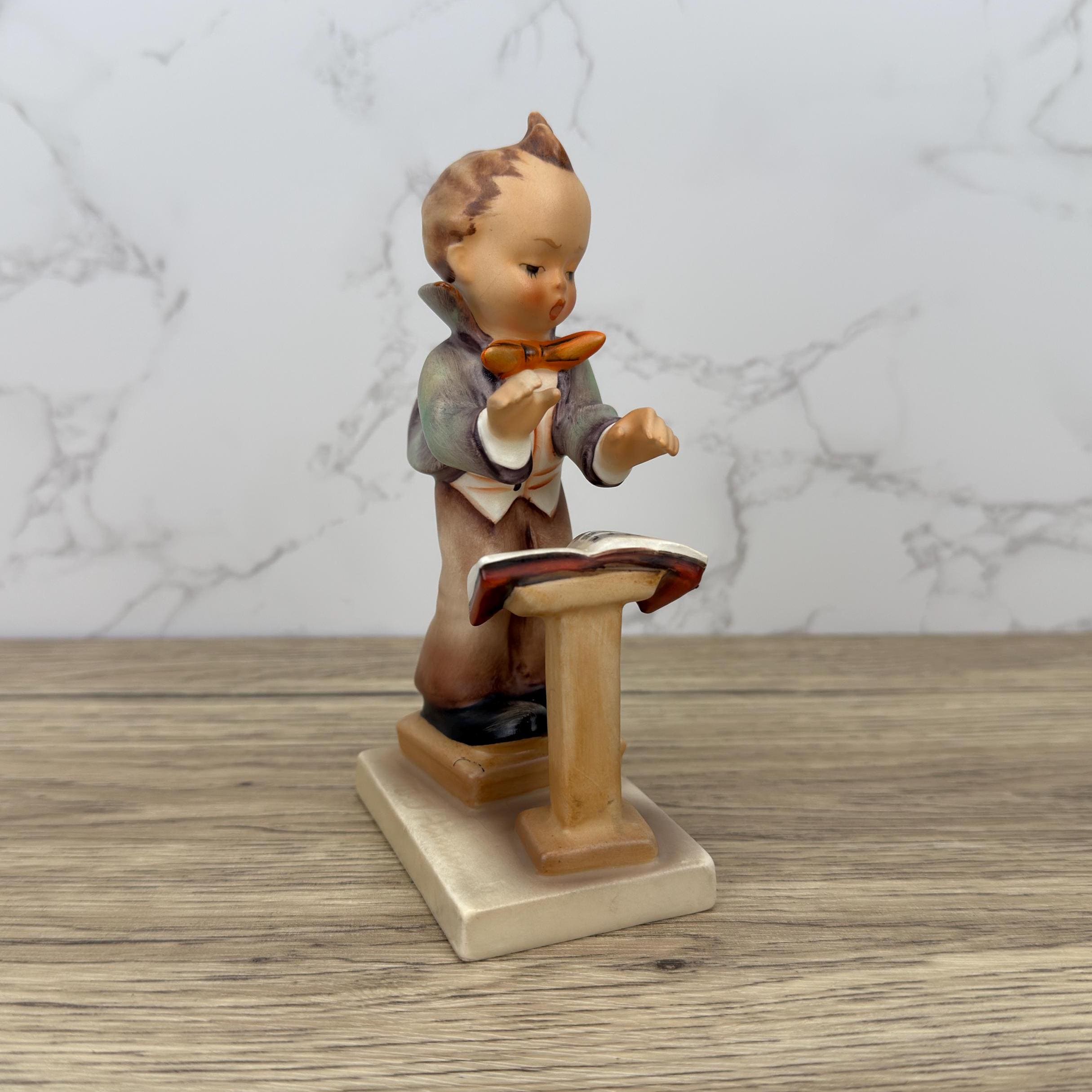 Vintage Goebel Hummel Band Leader Figurine, Western Germany Ceramic, #129