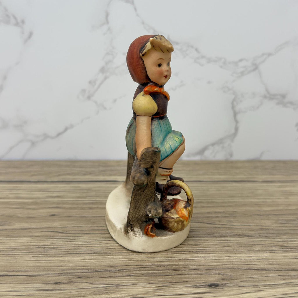 Vintage Hummel Figurine, "Just Resting" Goebel Girl, Hand Painted Porcelain