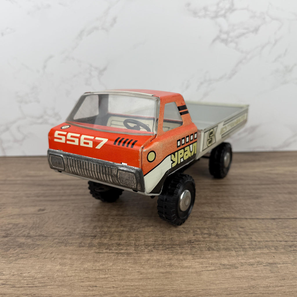 Vintage Ural 5567 Tin Dump Truck, USSR Toy, Collectible Ornament