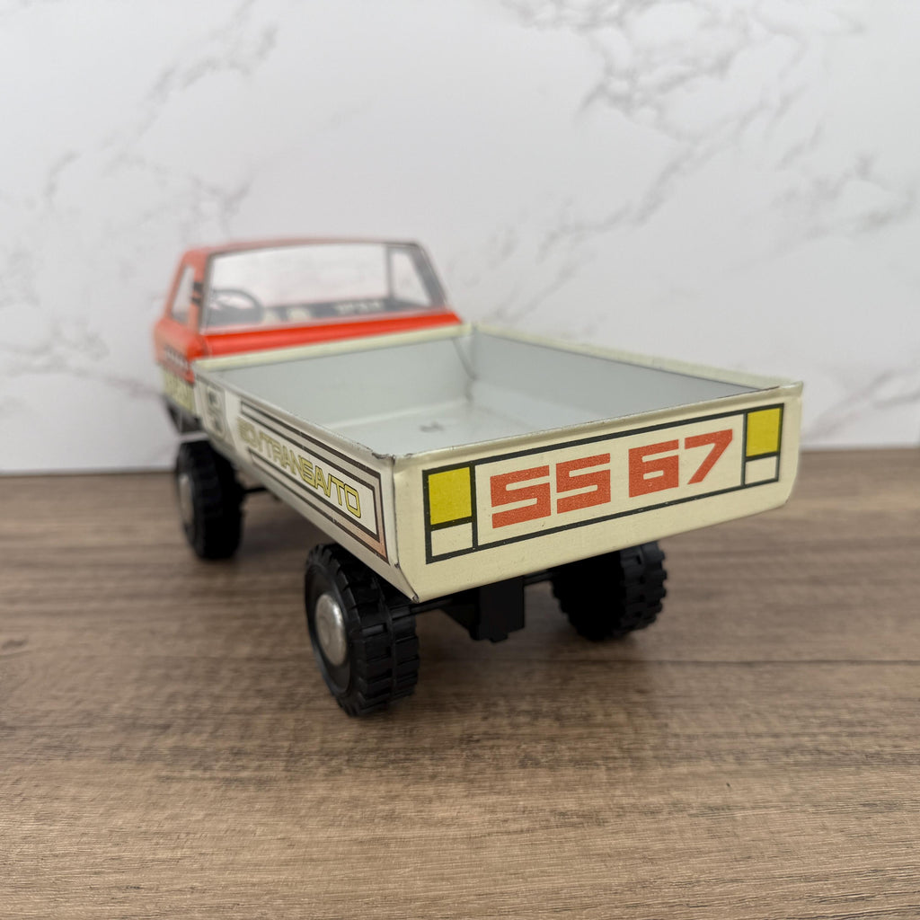 Vintage Ural 5567 Tin Dump Truck, USSR Toy, Collectible Ornament