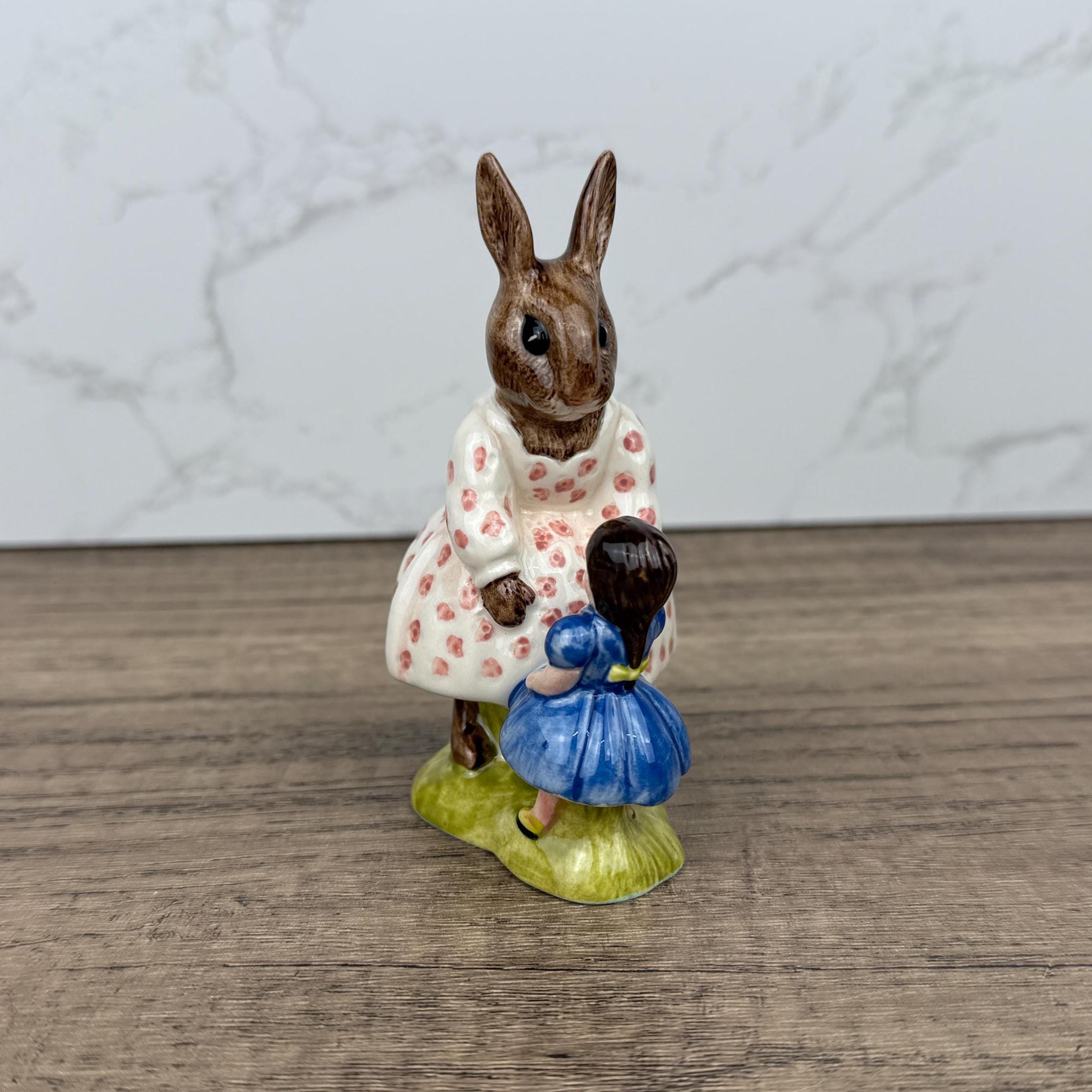 Royal Doulton Dollie Bunnykins Figurine, "Playtime" DB8, Nursery Decor