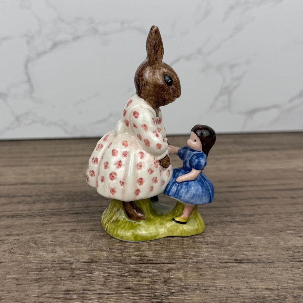 Royal Doulton Dollie Bunnykins Figurine, "Playtime" DB8, Nursery Decor