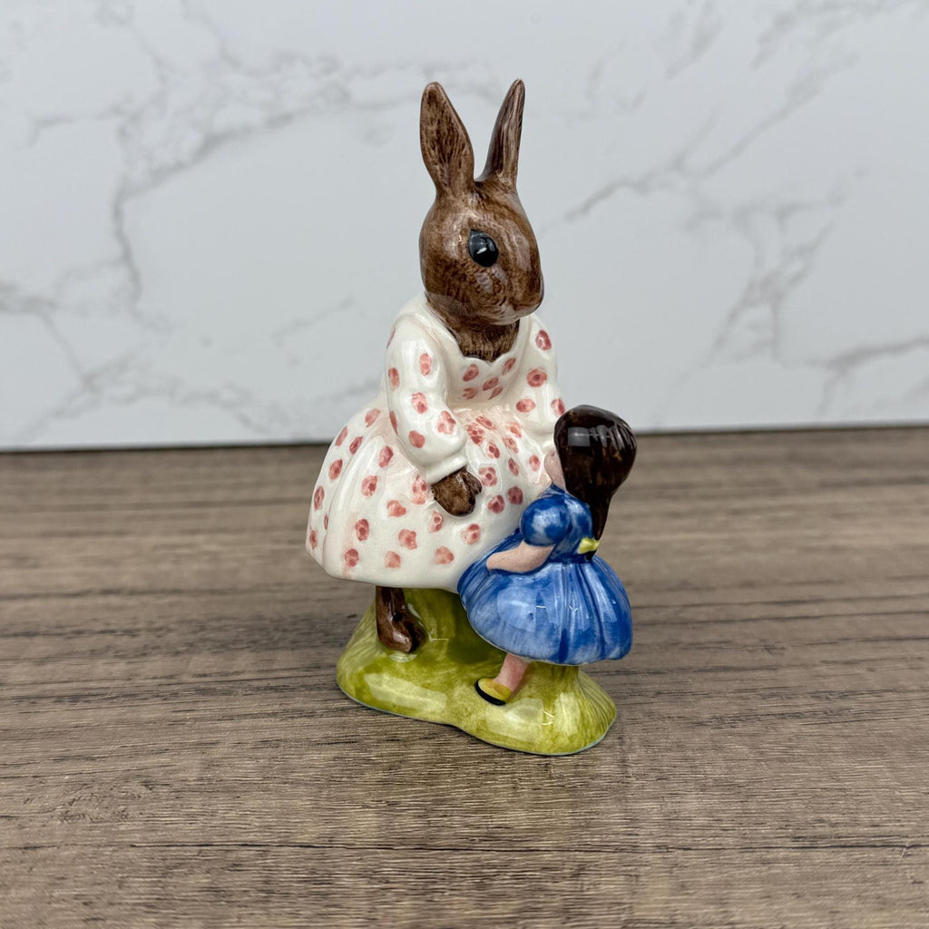 Royal Doulton Dollie Bunnykins Figurine, "Playtime" DB8, Nursery Decor