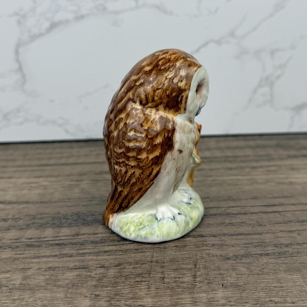 Antique BESWICK Beatrix Potters Porcelain Fairy Tale Figurine, Old Mr Brown, Owl and Squirrel Ceramic Kids Gift Ideas, Housewarming Decor