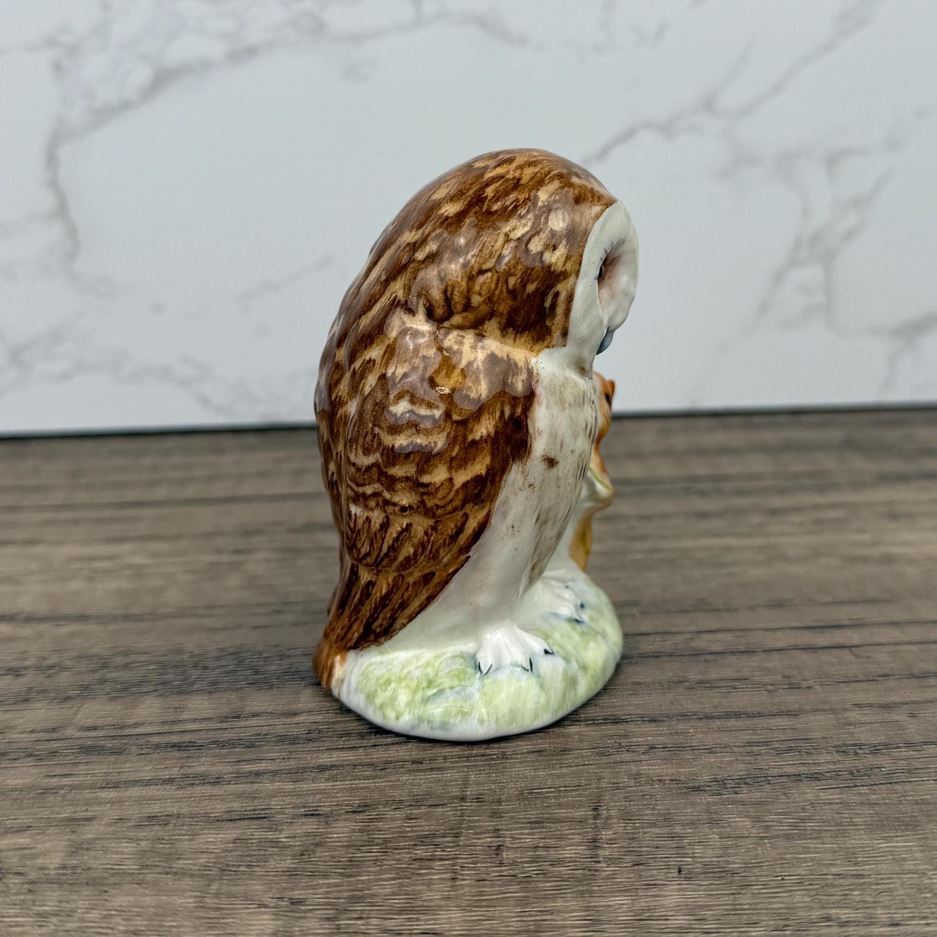 Antique BESWICK Beatrix Potters Porcelain Fairy Tale Figurine, Old Mr Brown, Owl and Squirrel Ceramic Kids Gift Ideas, Housewarming Decor
