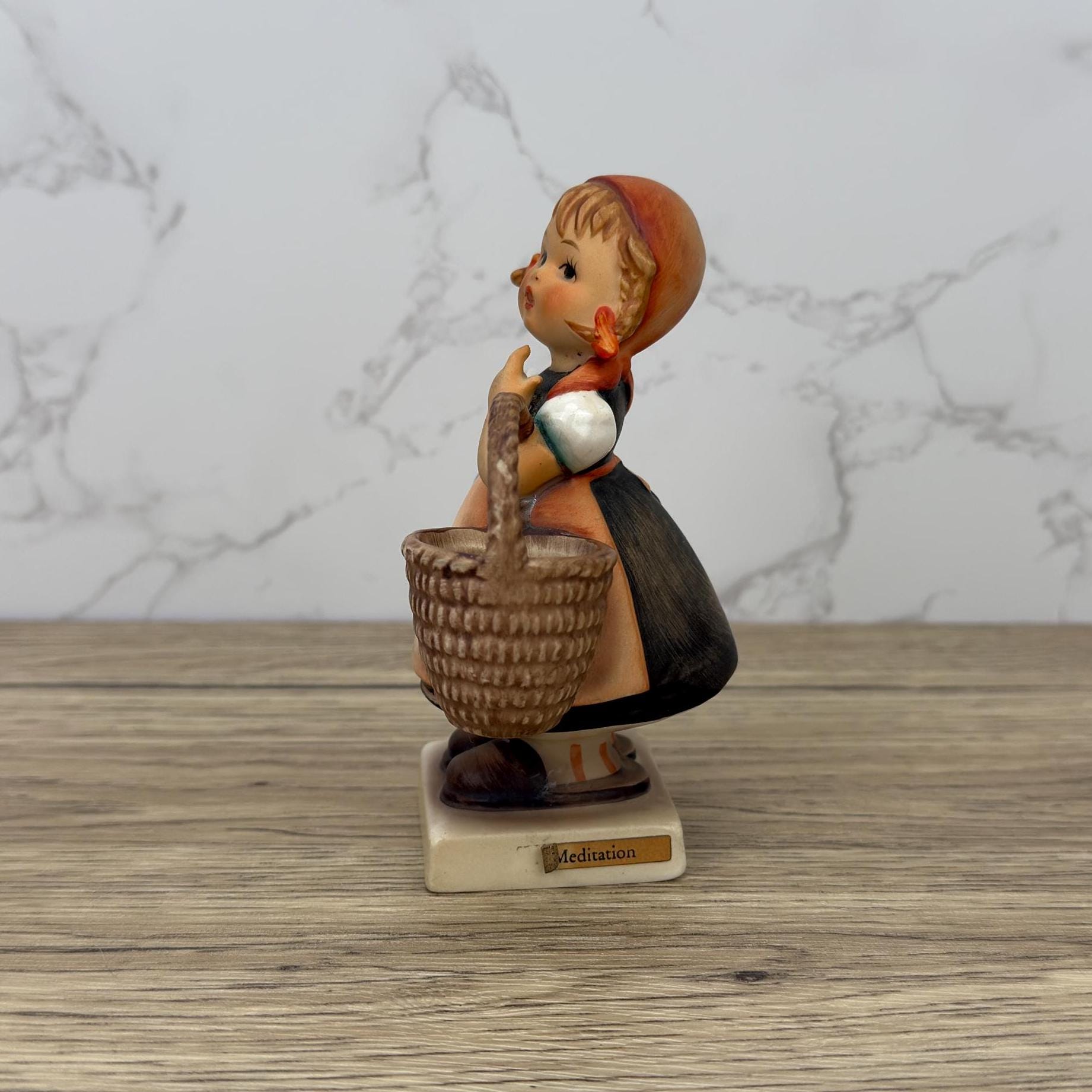 Vintage Goebel Hummel Porcelain Figurine, Girl with Basket