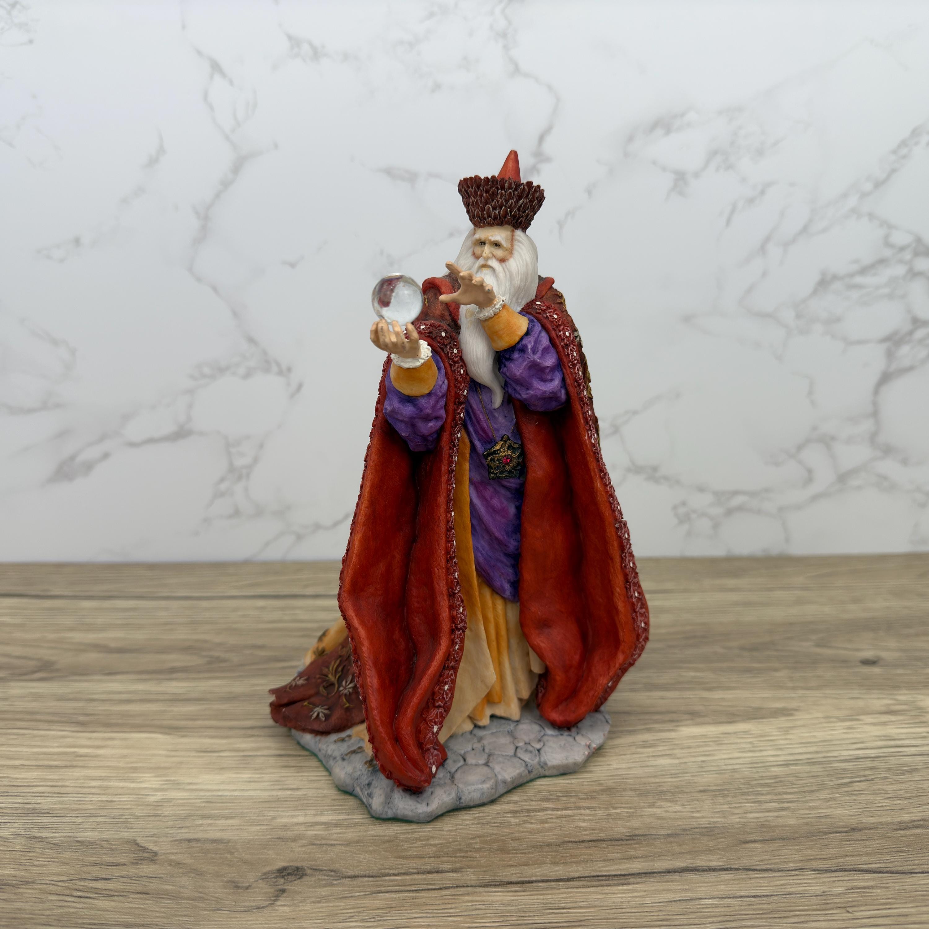 Autumn Wizard Waxifrade Figurine, Holland Studio Craft Hand Painted Staffordshire