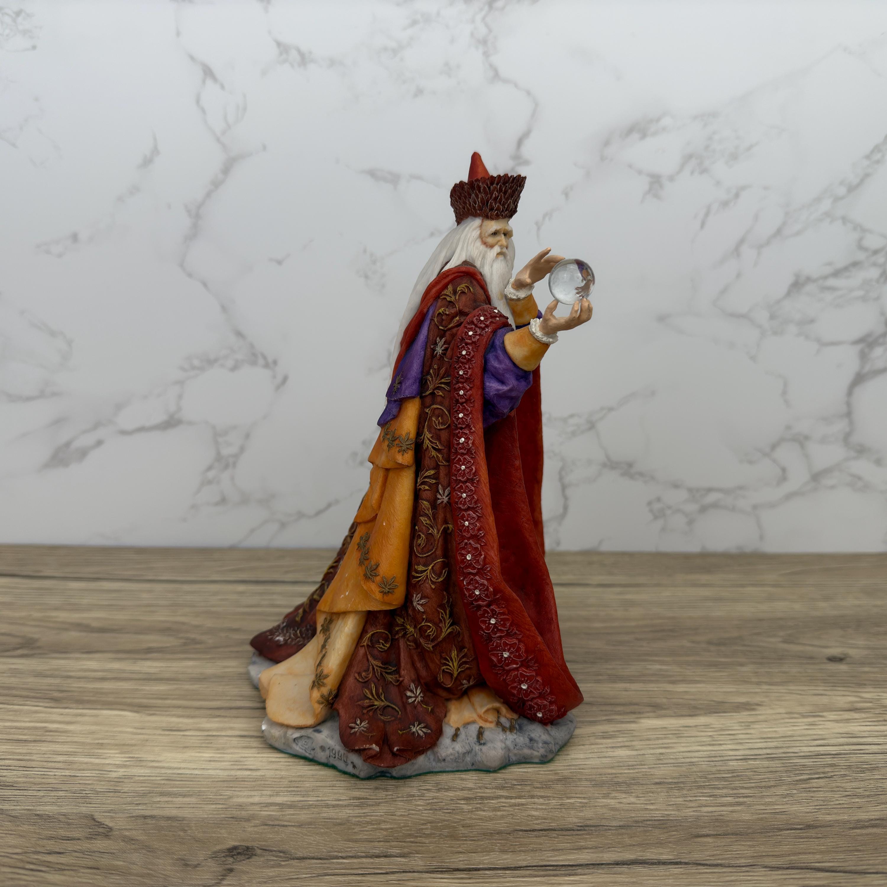 Autumn Wizard Waxifrade Figurine, Holland Studio Craft Hand Painted Staffordshire
