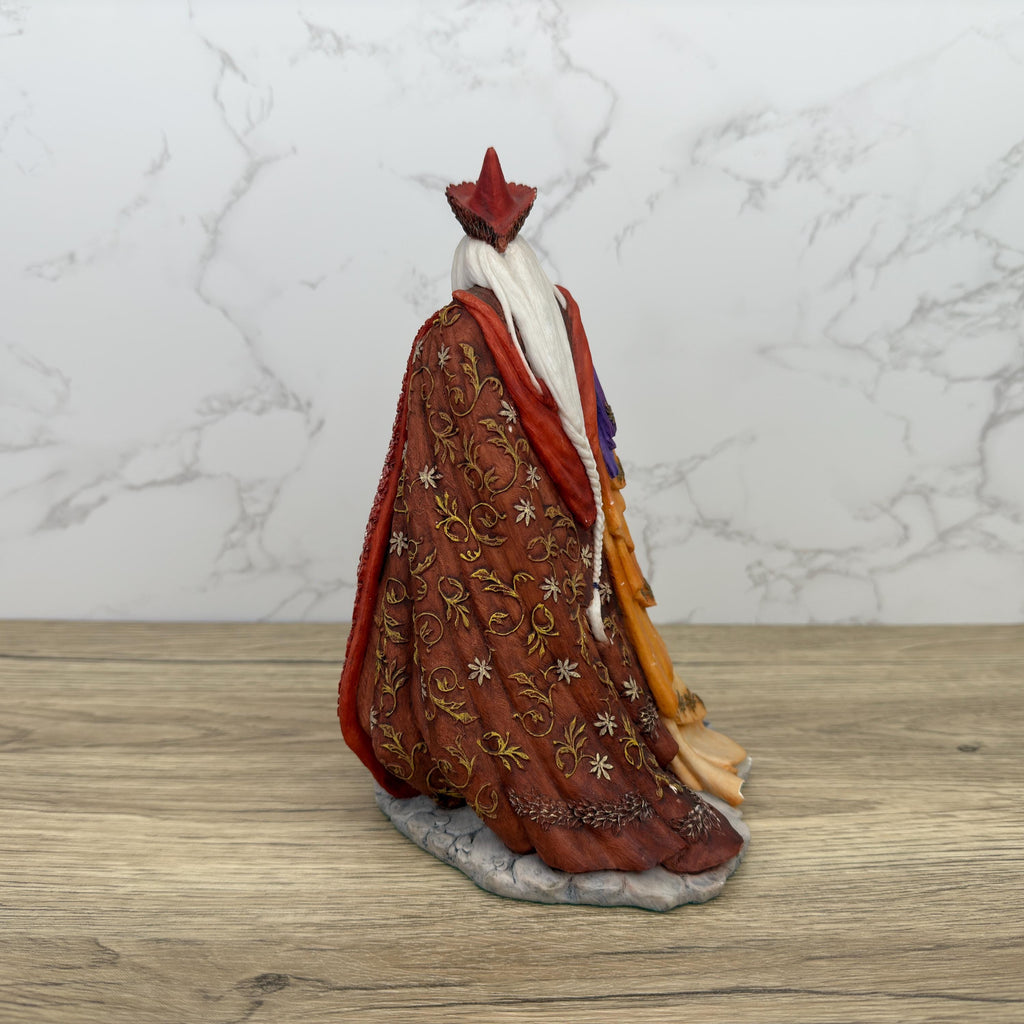 Autumn Wizard Waxifrade Figurine, Holland Studio Craft Hand Painted Staffordshire
