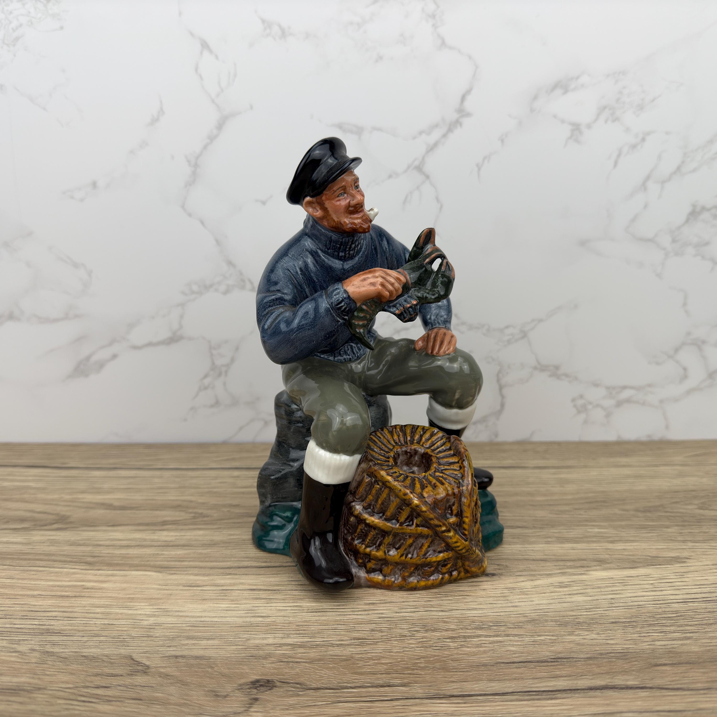 Vintage Royal Doulton Lobster Man Figurine, HN2317, Handmade Porcelain