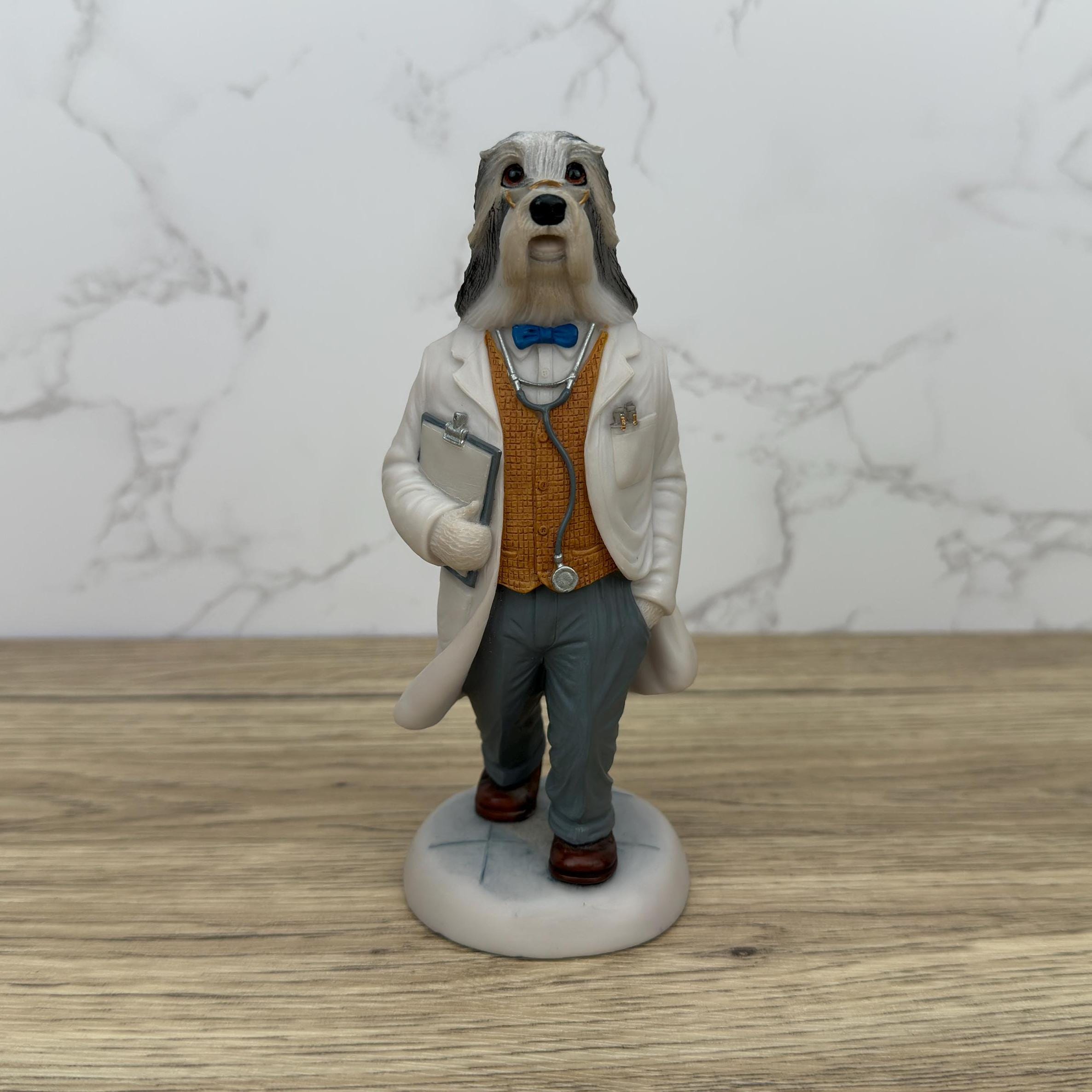 Robert Harrop Doggie People Bearded Collie Doctor Figurine, CC73 Limited Edition