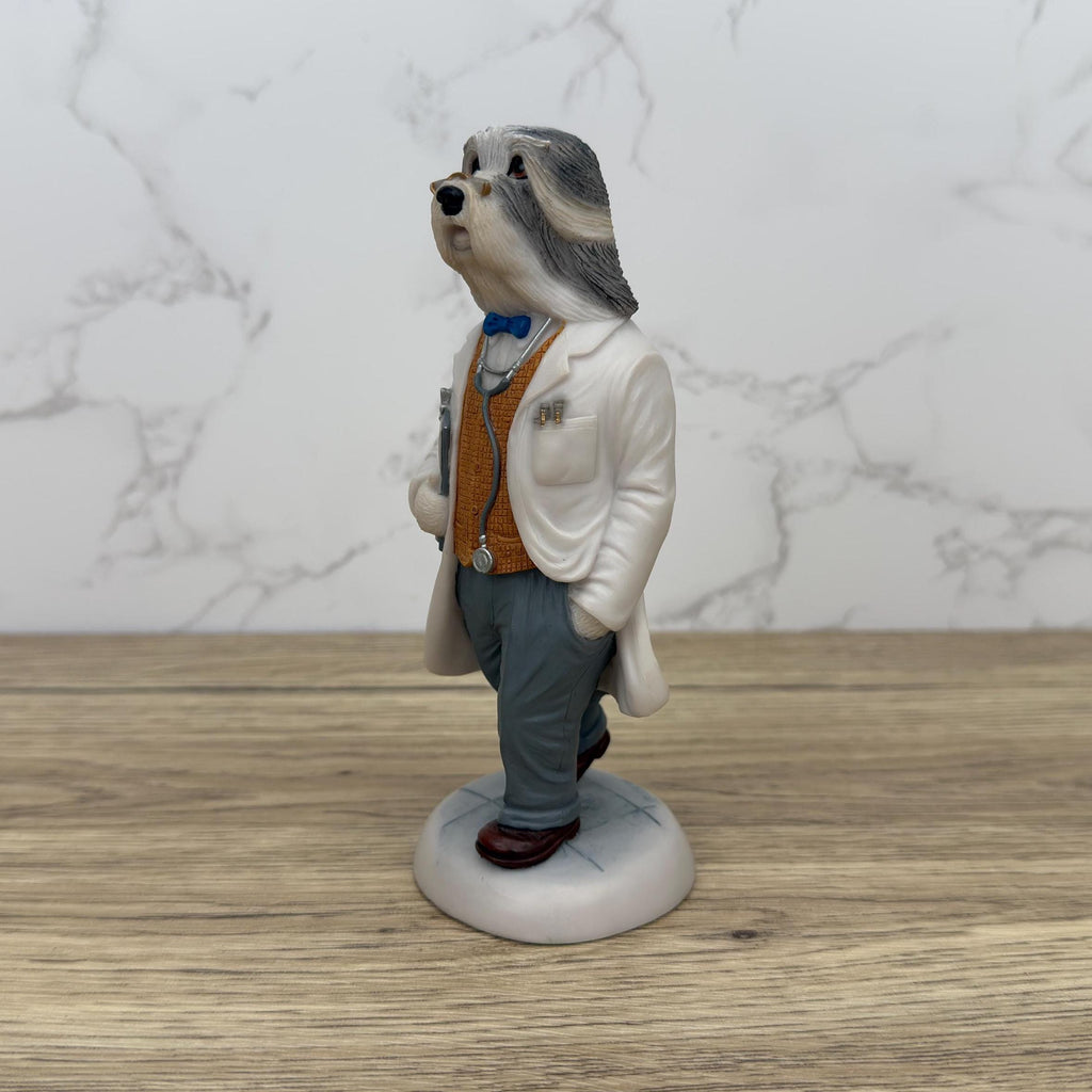 Robert Harrop Doggie People Bearded Collie Doctor Figurine, CC73 Limited Edition