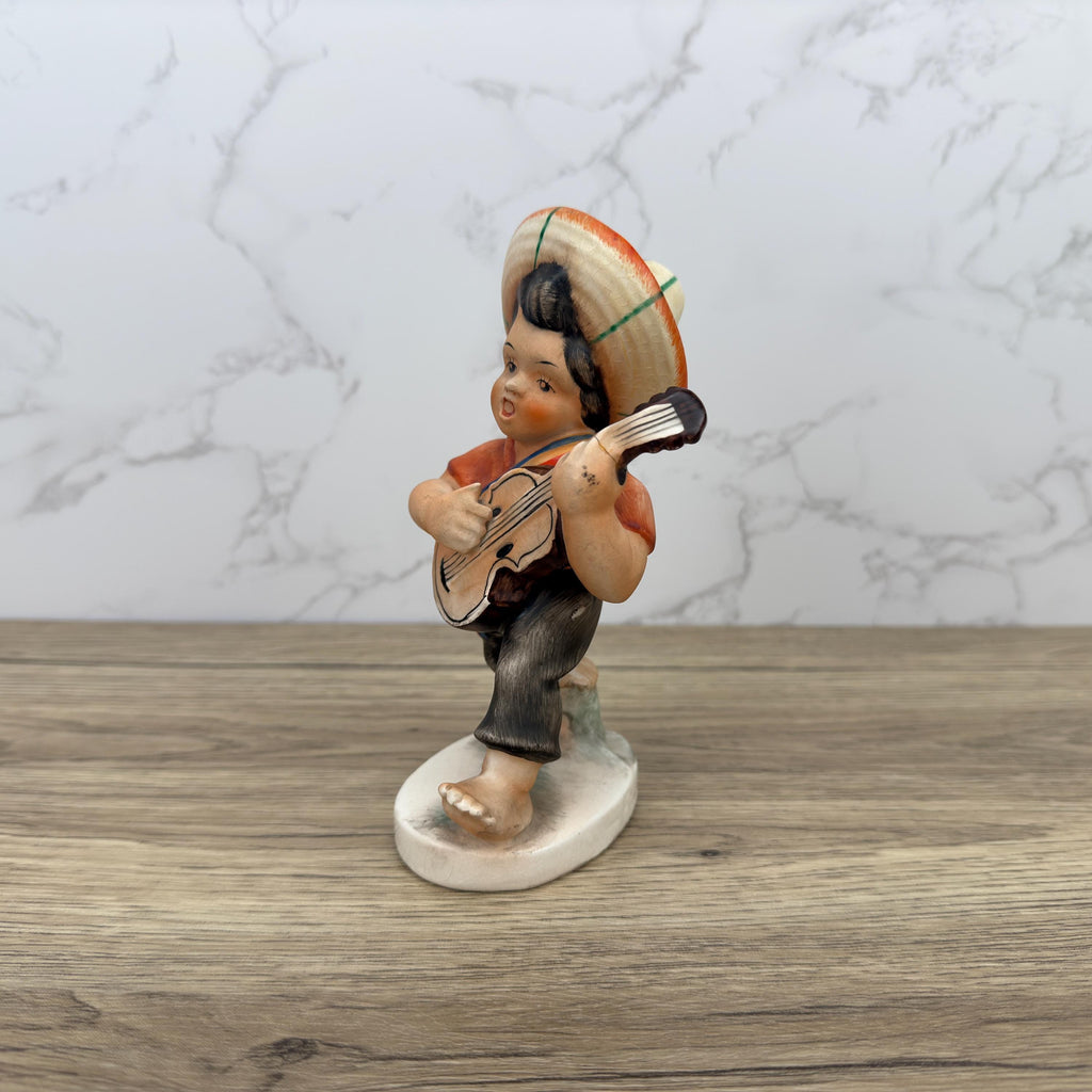 Vintage Friedel Bavaria Porcelain Boy Figurine, Mexican Guitar Player