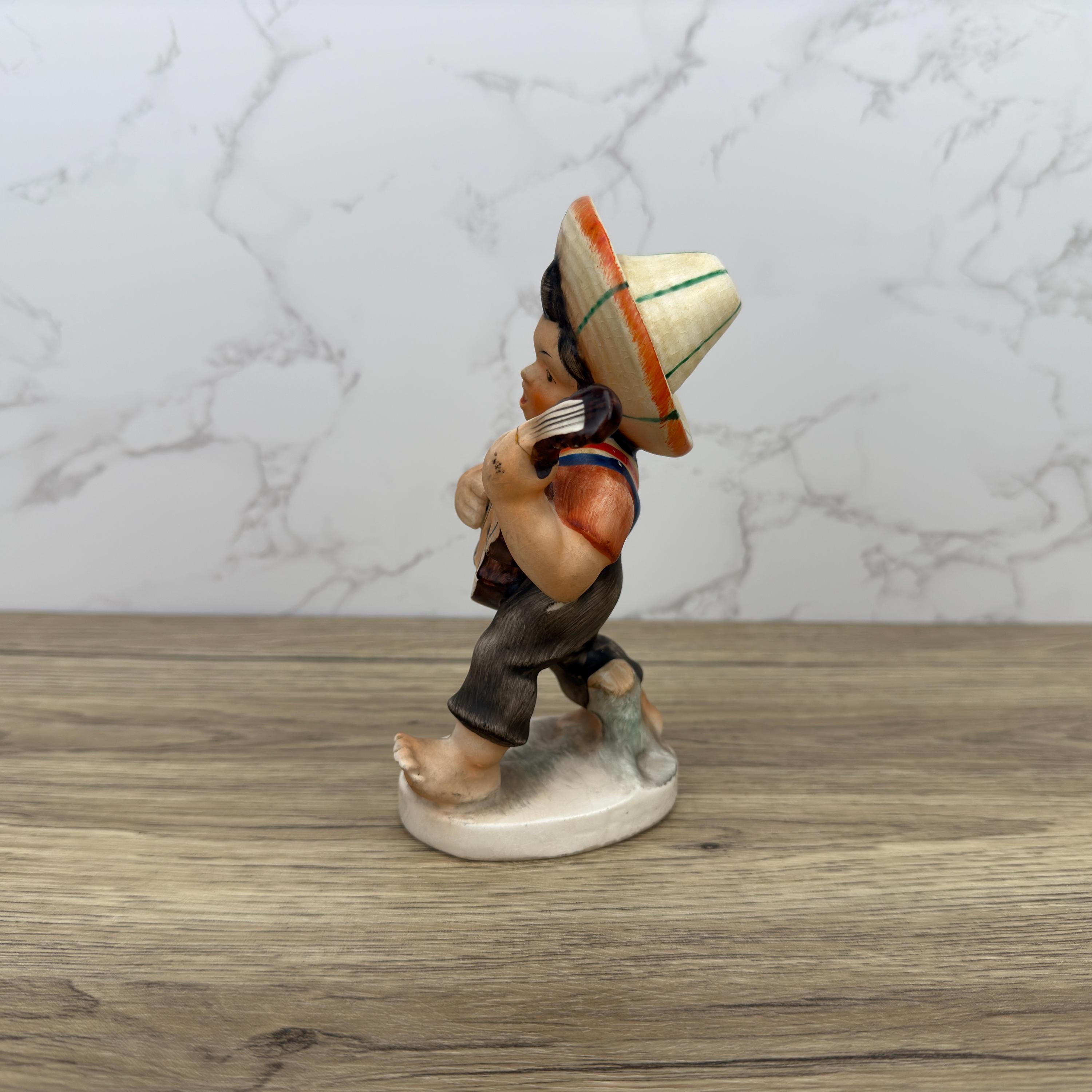 Vintage Friedel Bavaria Porcelain Boy Figurine, Mexican Guitar Player