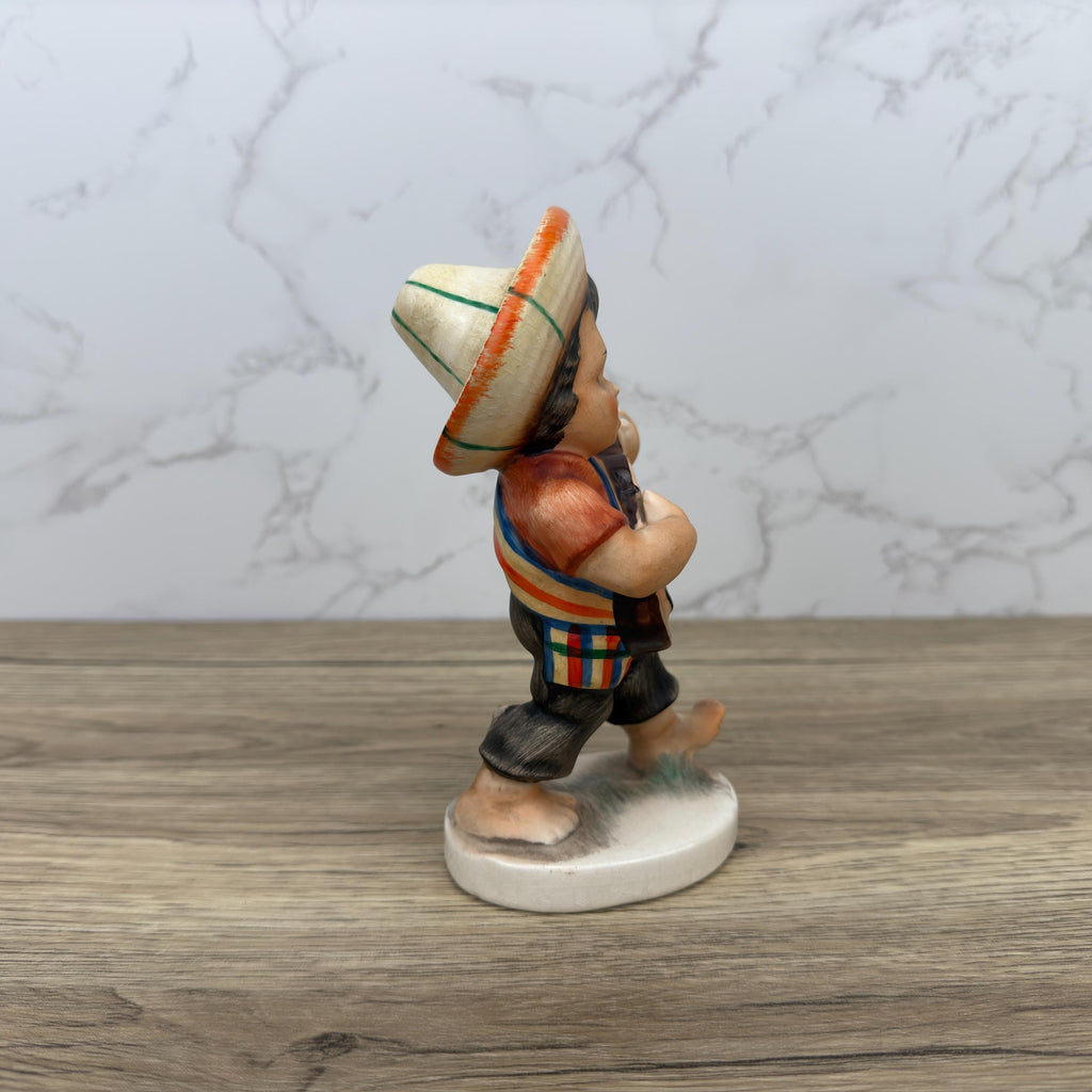 Vintage Friedel Bavaria Porcelain Boy Figurine, Mexican Guitar Player