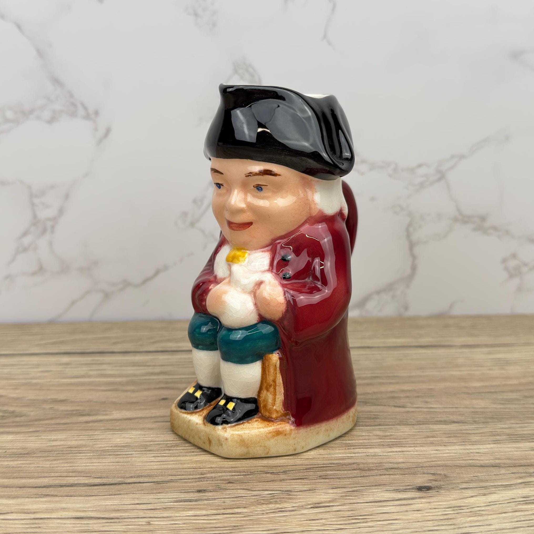 Vintage Porcelain Toby Jug, Collectible Character Jug, Made in England
