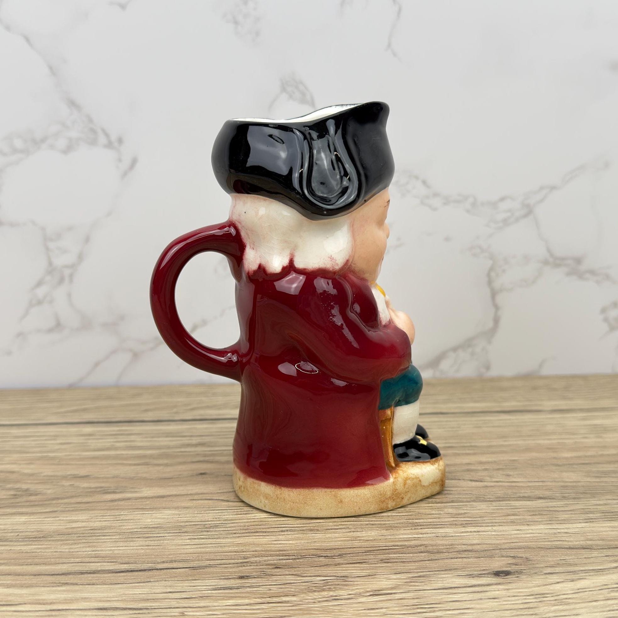 Vintage Porcelain Toby Jug, Collectible Character Jug, Made in England