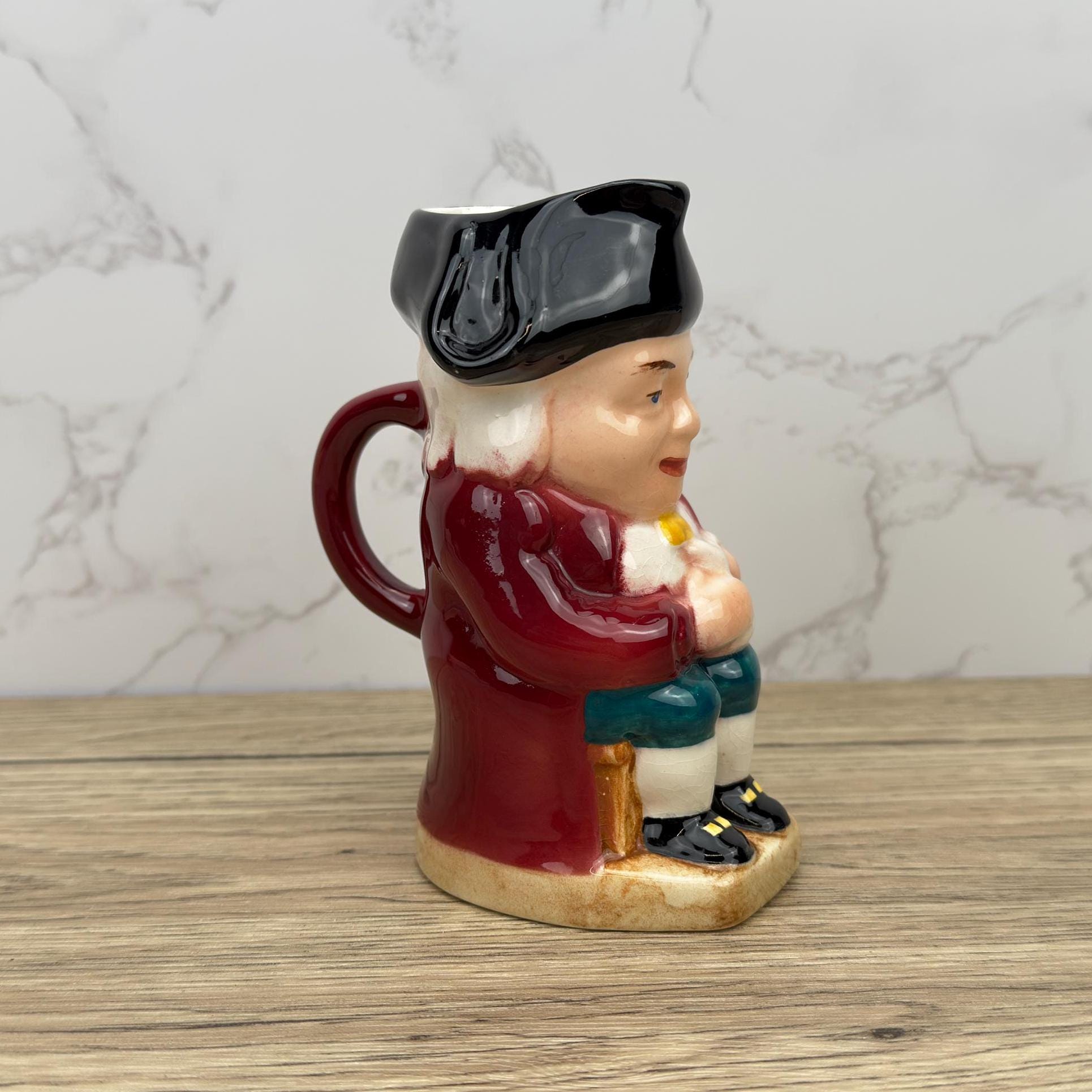 Vintage Porcelain Toby Jug, Collectible Character Jug, Made in England