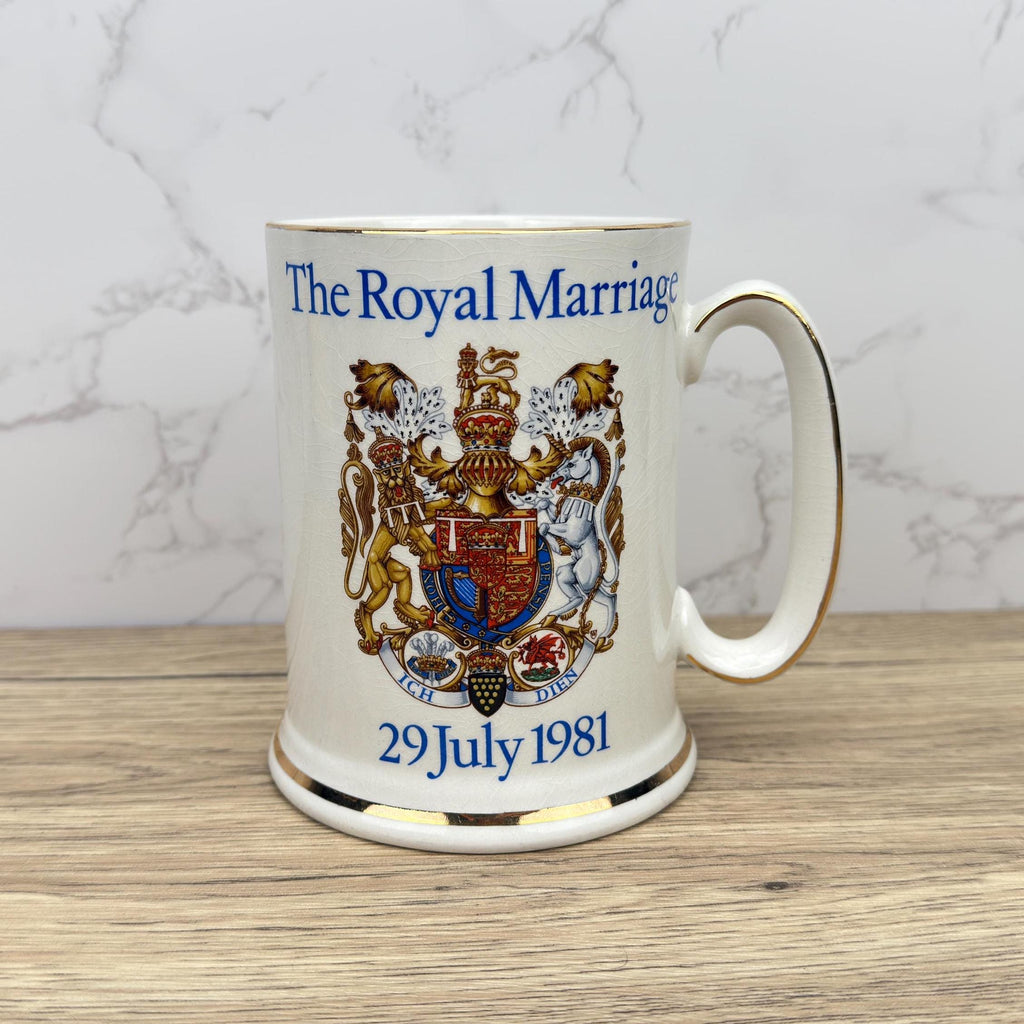 Charles and Diana Royal Wedding Mug, 1981 Souvenir Tankard, Pride of Britain