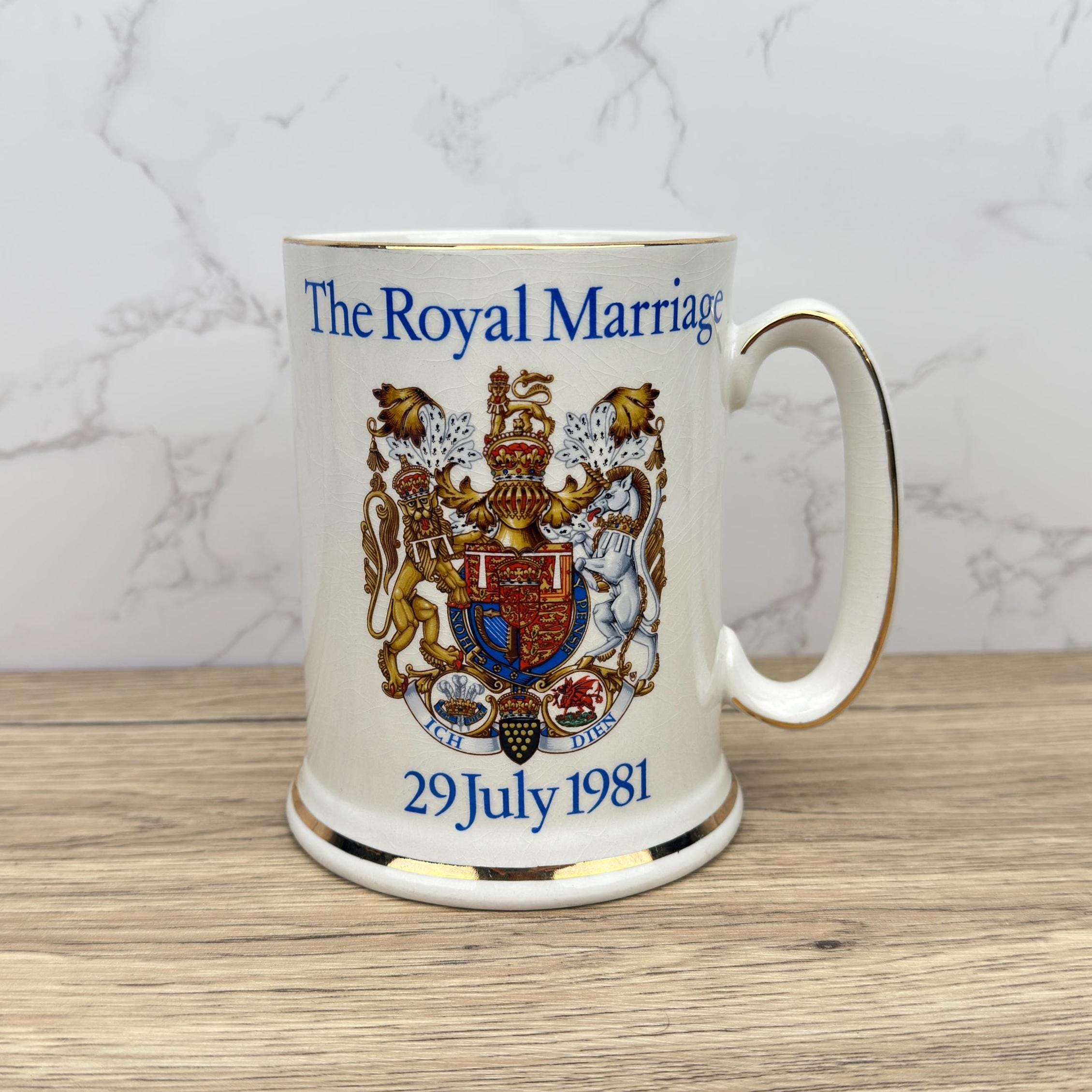 Charles and Diana Royal Wedding Mug, 1981 Souvenir Tankard, Pride of Britain