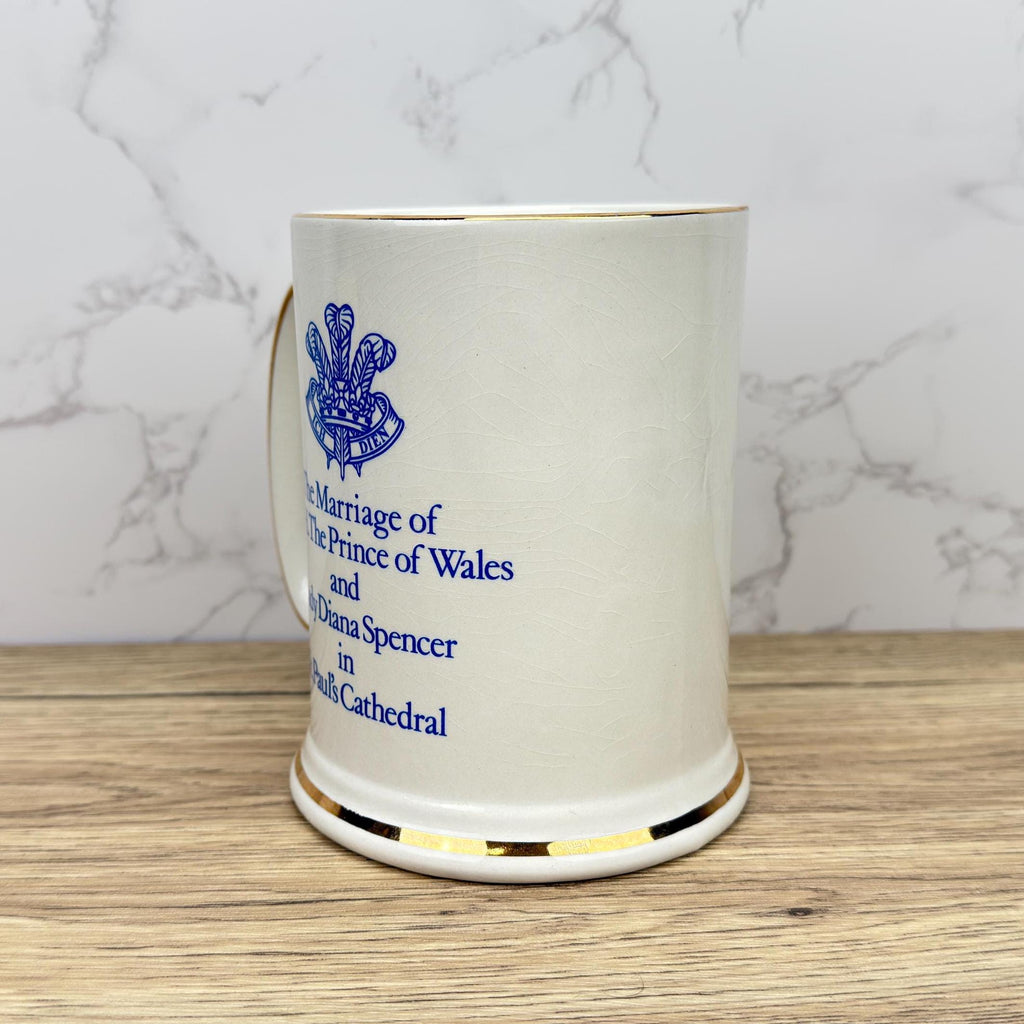 Charles and Diana Royal Wedding Mug, 1981 Souvenir Tankard, Pride of Britain