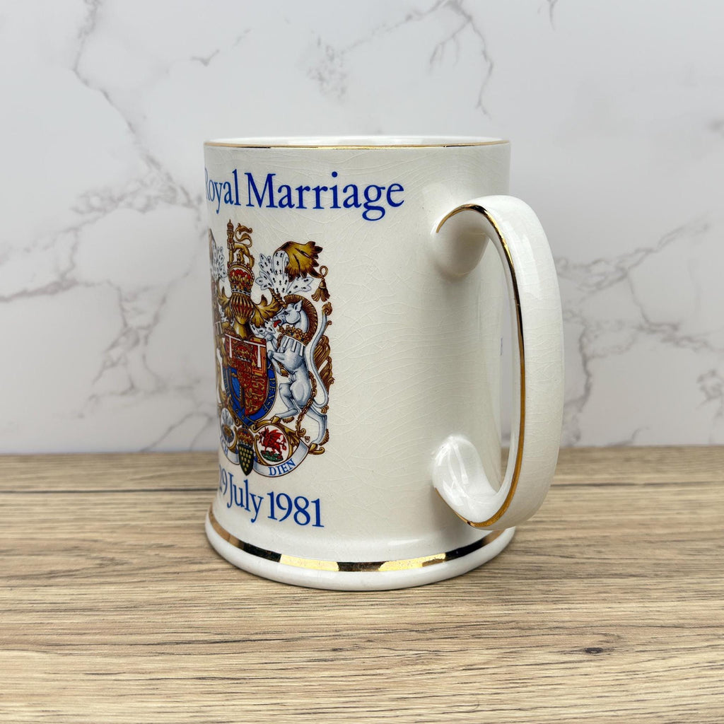 Charles and Diana Royal Wedding Mug, 1981 Souvenir Tankard, Pride of Britain