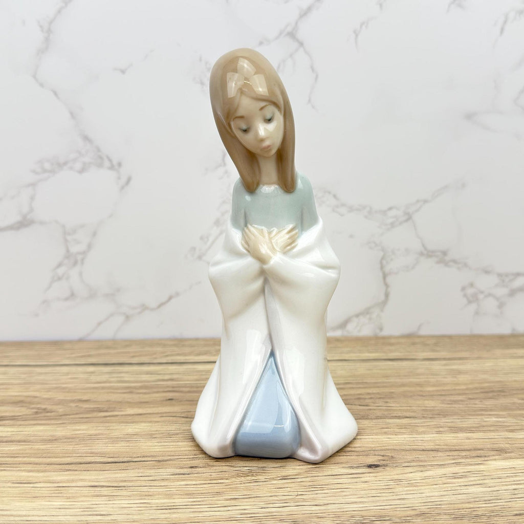 Vintage Lladro Virgin Mary Figurine, Spanish Porcelain Nativity #4671