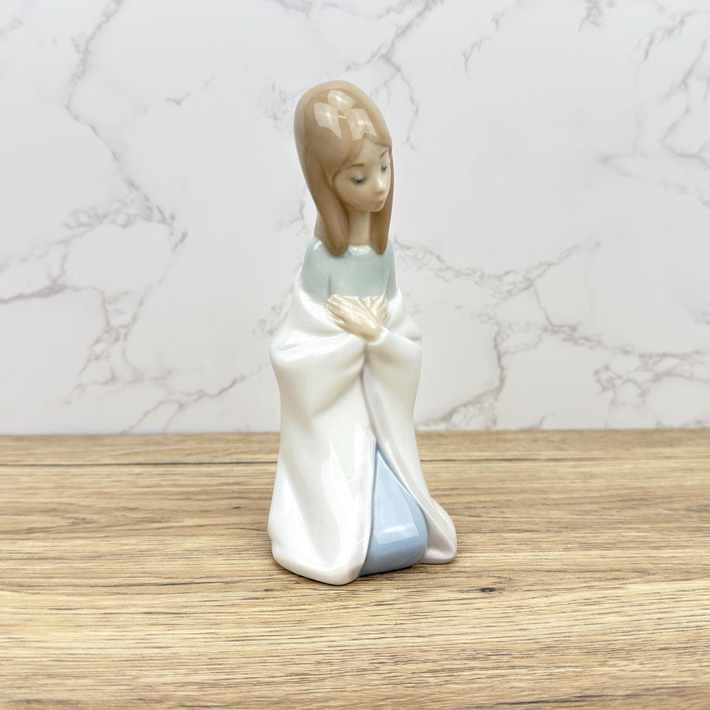 Vintage Lladro Virgin Mary Figurine, Spanish Porcelain Nativity #4671