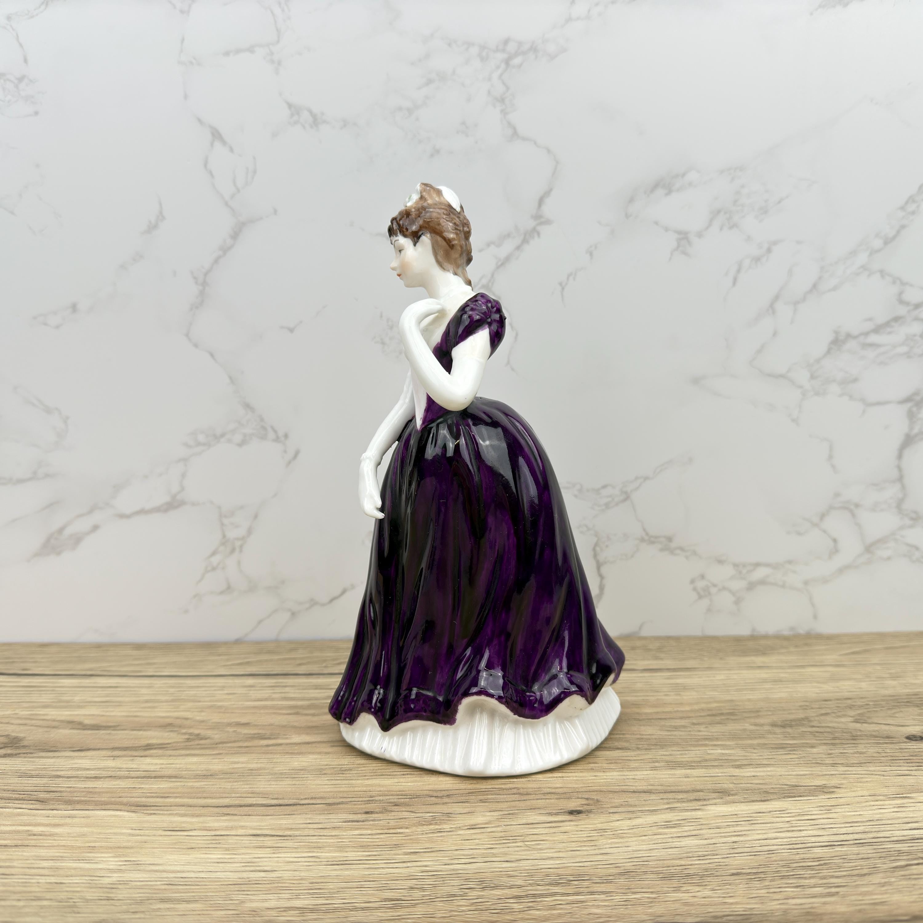 Leonardo Collection Porcelain Figurine, Lady in Purple Dress