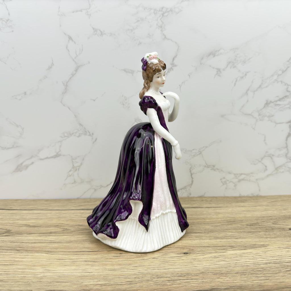 Leonardo Collection Porcelain Figurine, Lady in Purple Dress