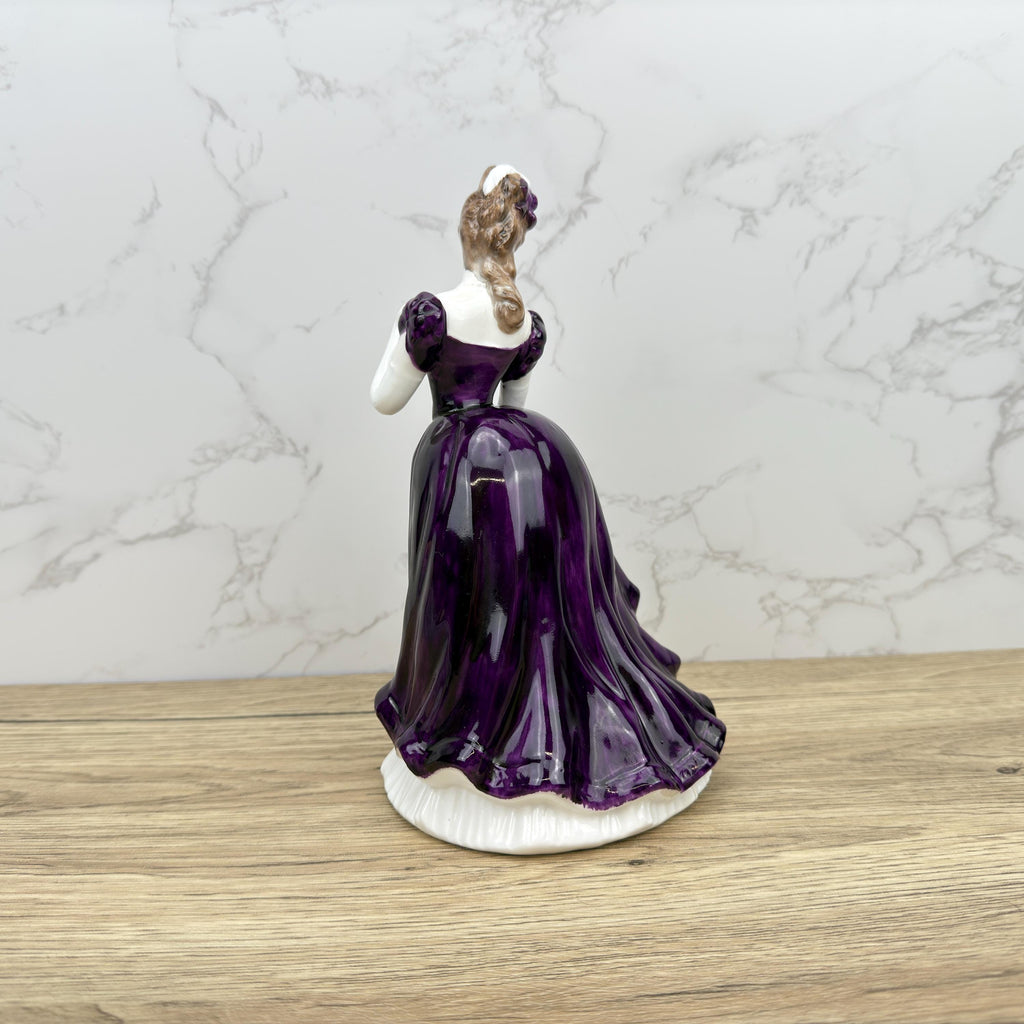 Leonardo Collection Porcelain Figurine, Lady in Purple Dress