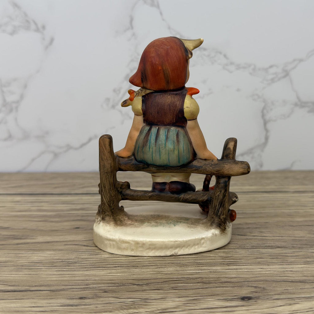 Vintage Hummel Figurine, "Just Resting" Goebel Girl, Hand Painted Porcelain