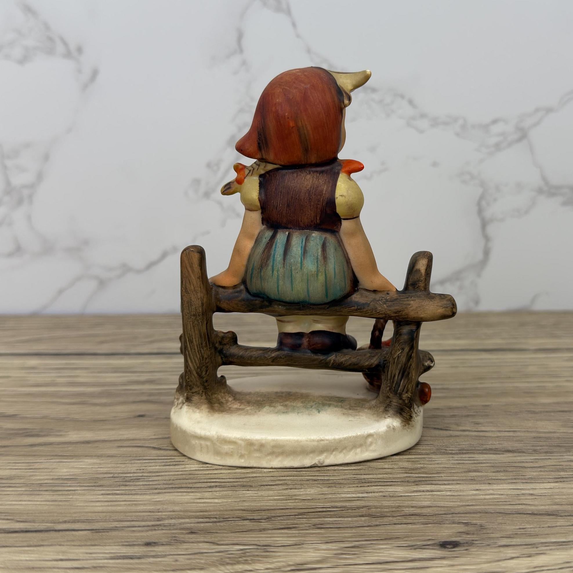 Vintage Hummel Figurine, "Just Resting" Goebel Girl, Hand Painted Porcelain