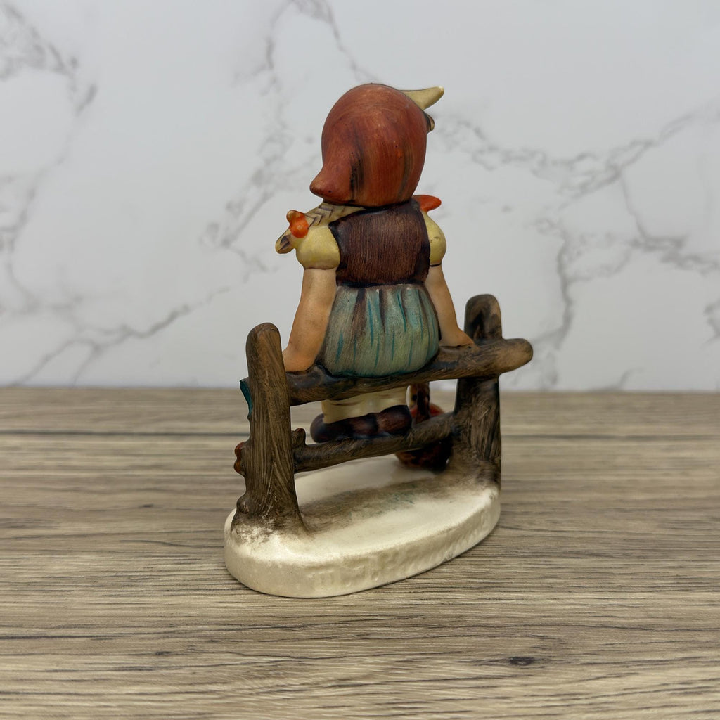 Vintage Hummel Figurine, "Just Resting" Goebel Girl, Hand Painted Porcelain