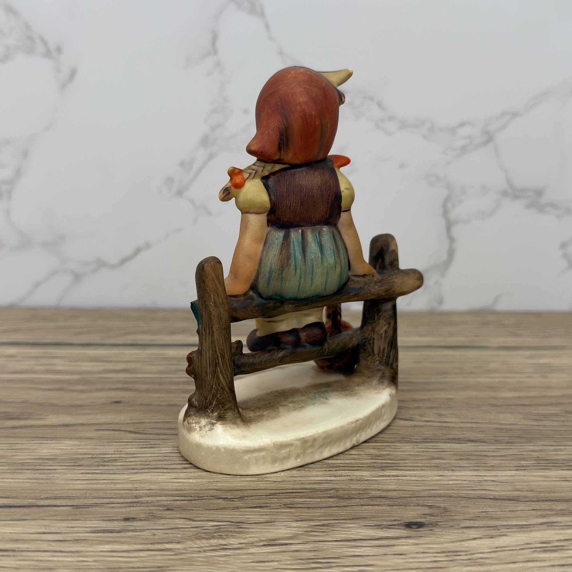 Vintage Hummel Figurine, "Just Resting" Goebel Girl, Hand Painted Porcelain