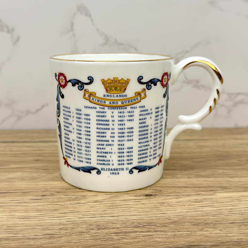 Vintage Aynsley Queen Elizabeth II Coronation Mug, Royal Memorabilia