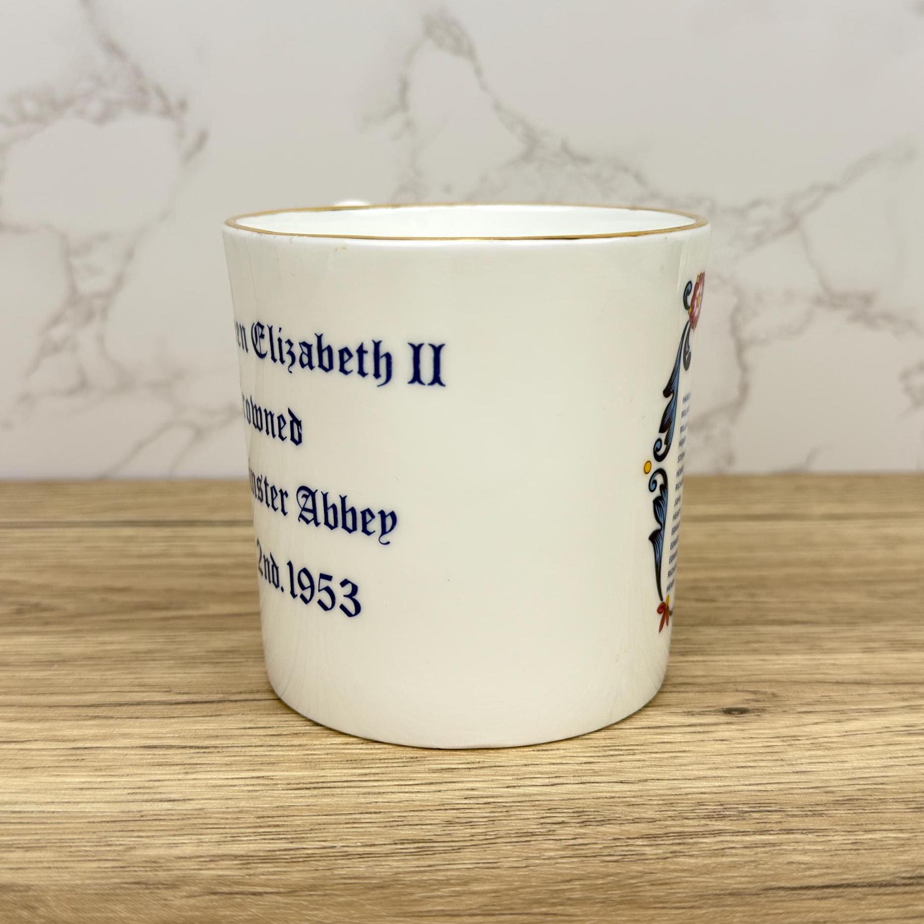 Vintage Aynsley Queen Elizabeth II Coronation Mug, Royal Memorabilia