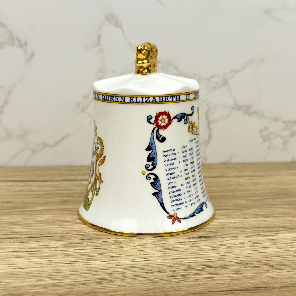Aynsley Queen Elizabeth II Silver Jubilee Bell, Fine Bone China 1977