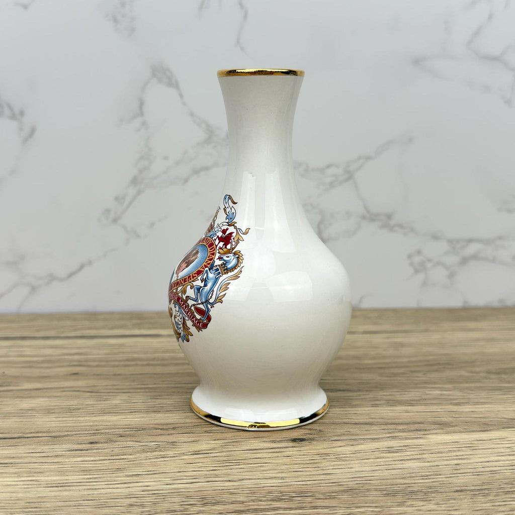 Vintage Royal Worcester Charles and Diana Wedding Bud Vase