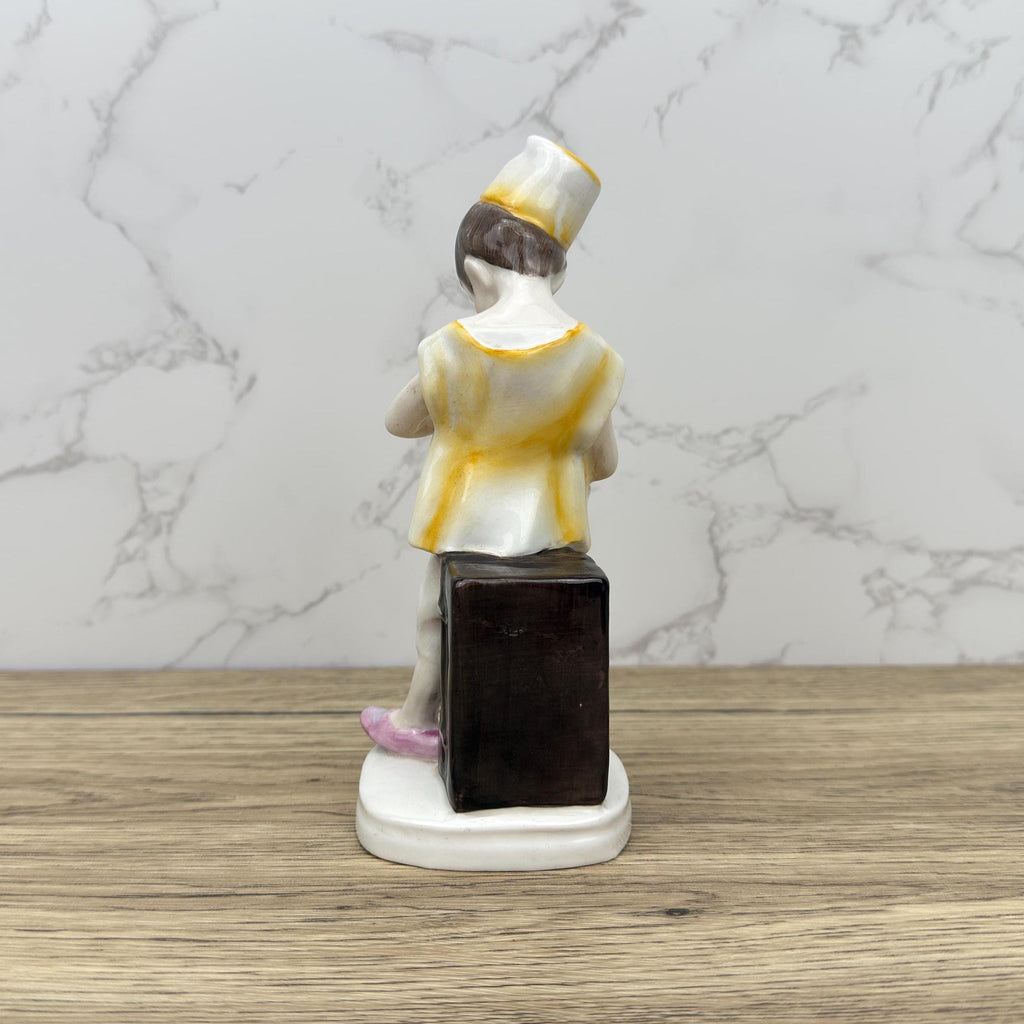 Vintage Welsh Bone China Pup Figurine, Collectible Shelf Decor