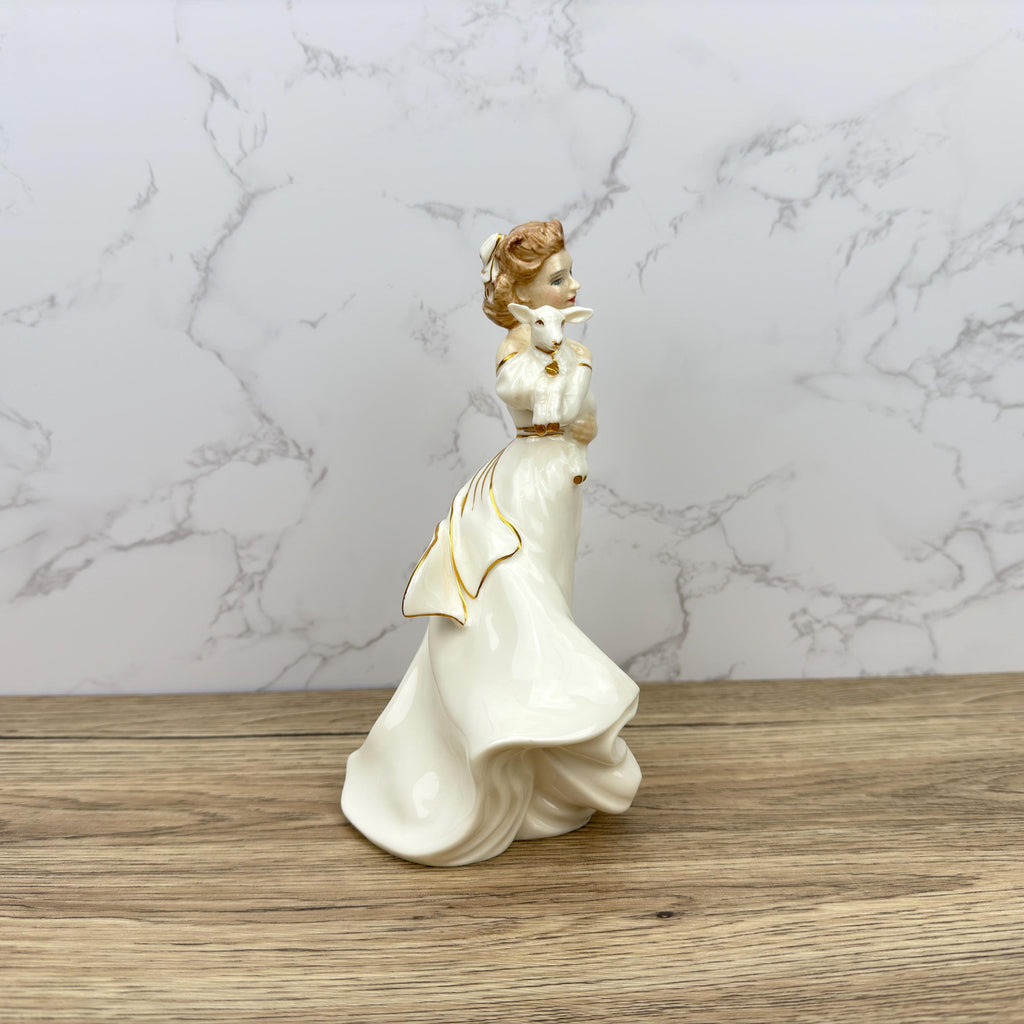 Vintage Royal Doulton Figurine, Lambing Time HN3855, Hand Painted Porcelain
