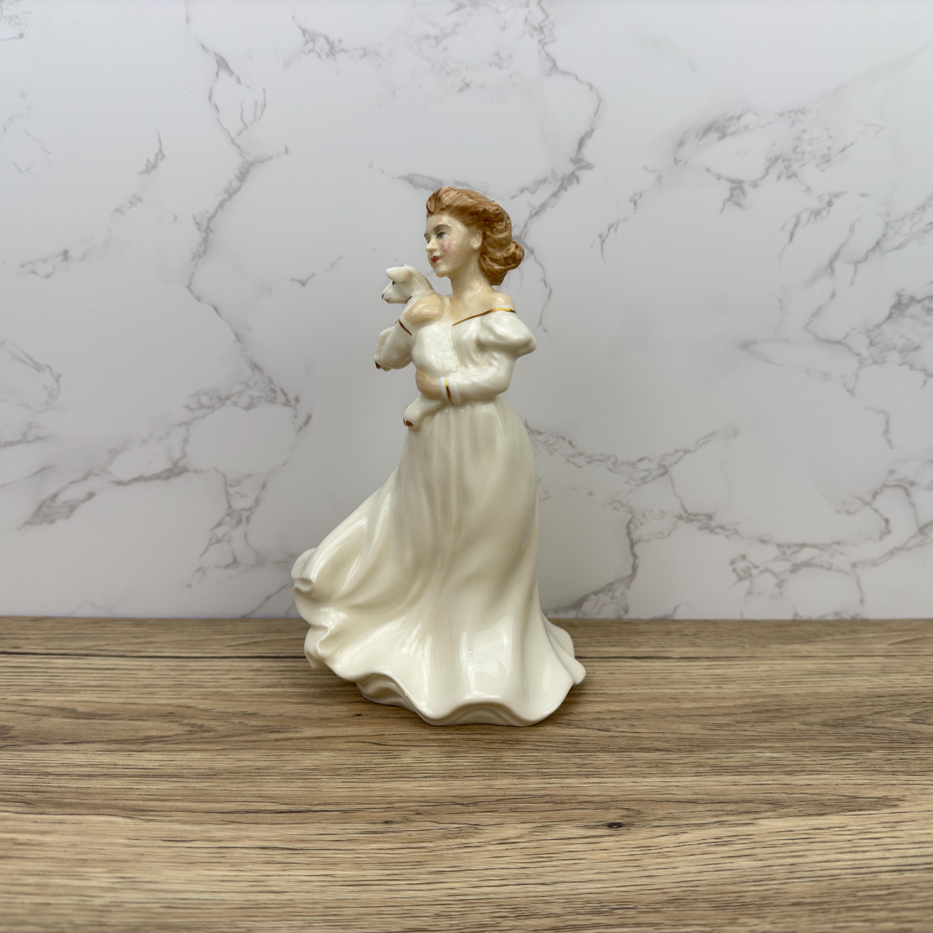 Vintage Royal Doulton Figurine, Lambing Time HN3855, Hand Painted Porcelain
