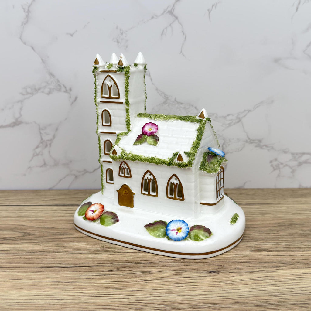 Vintage Coalport Village Church Figurine, Fine Bone China House, England