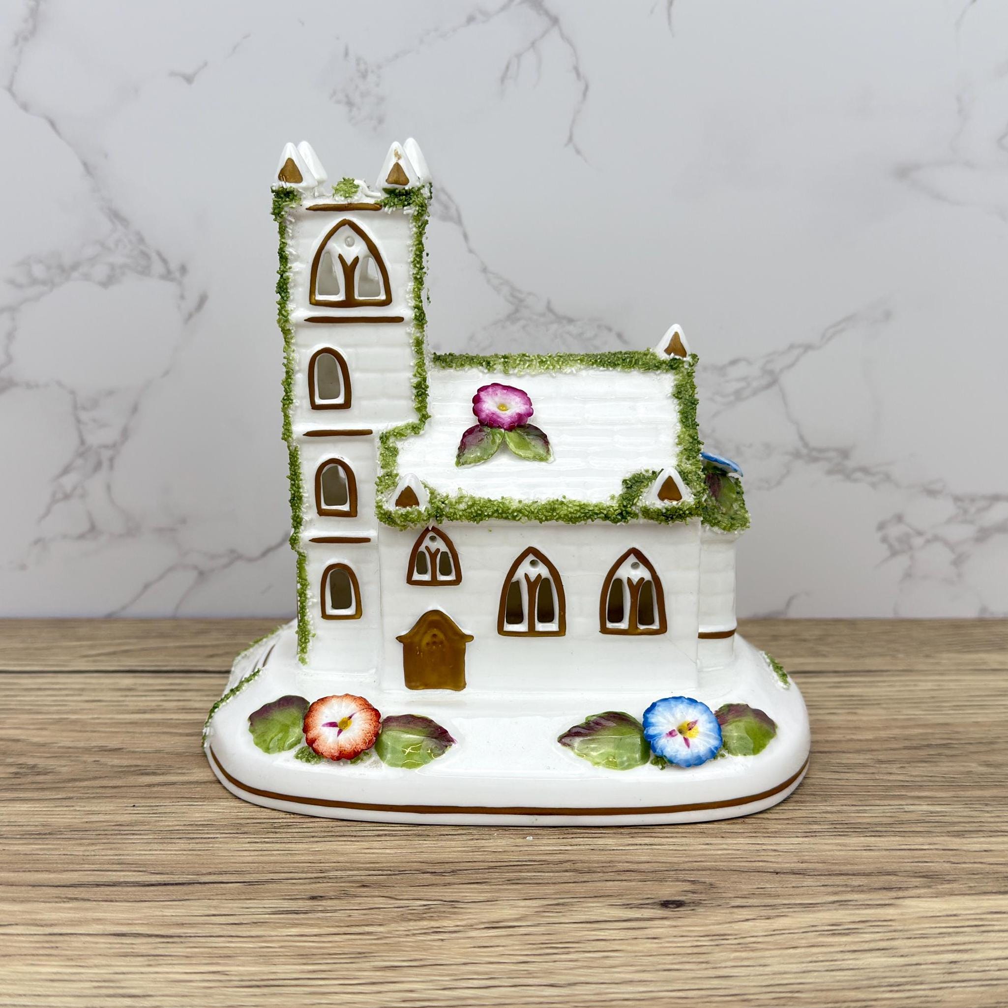 Vintage Coalport Village Church Figurine, Fine Bone China House, England