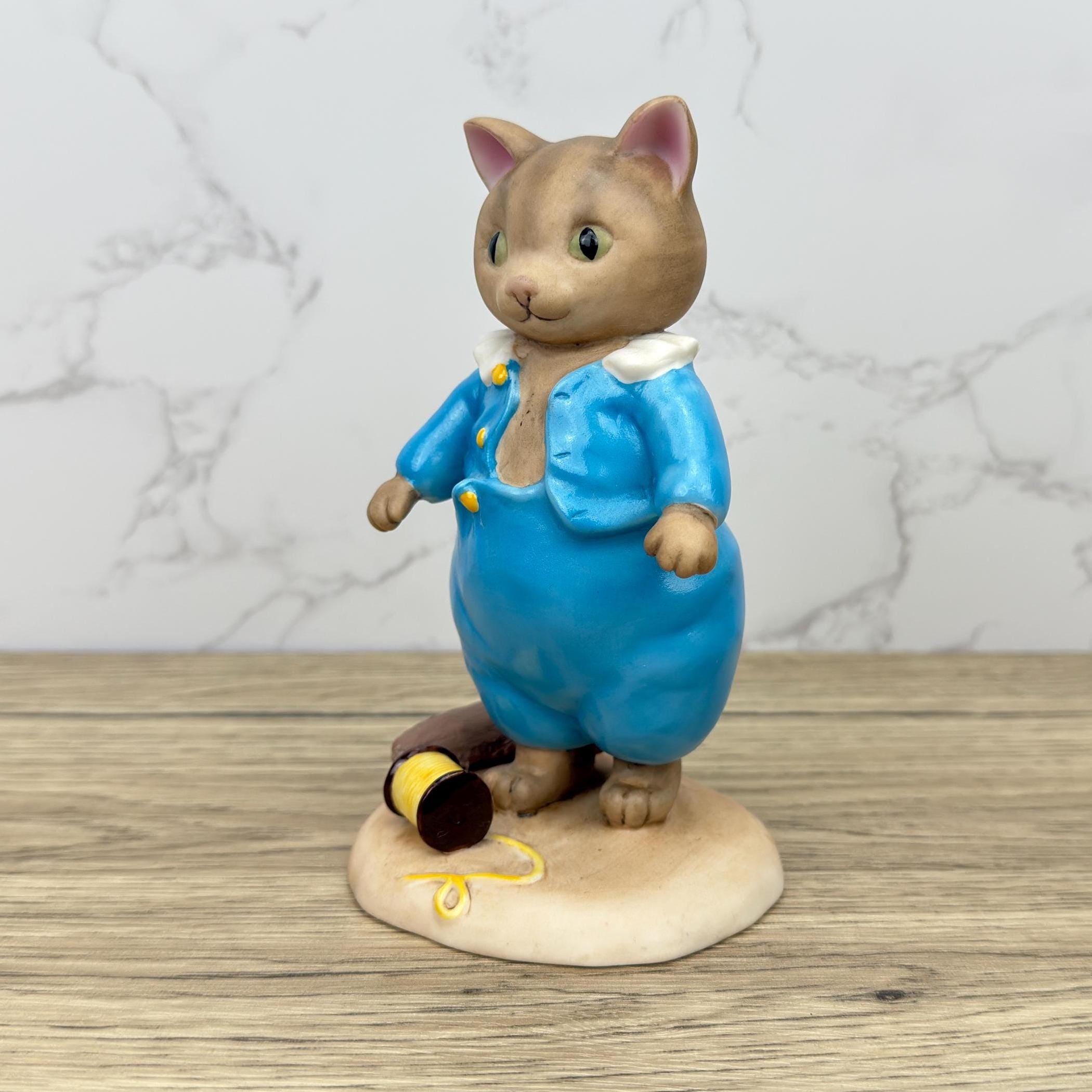 Vintage Peter Rabbit Tom Kitten Porcelain Figurine, Border Fine Arts