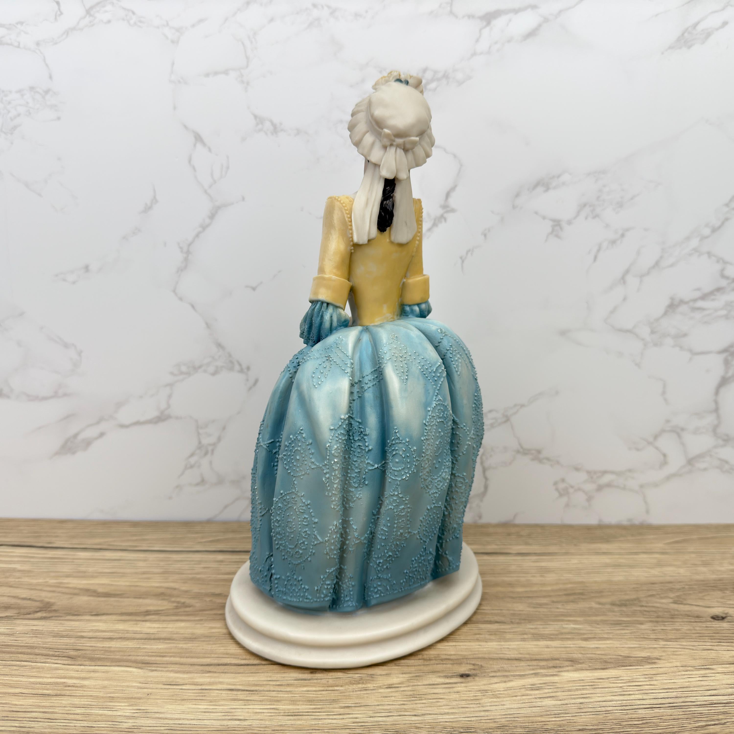 Belcari French Maiden Figurine, Capodimonte Style Resin Lady, Dear Studio Italy