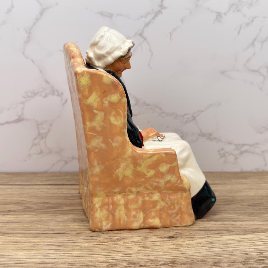 Vintage Royal Doulton Figurine, Forty Winks HN1974, Fine Bone China Grandma